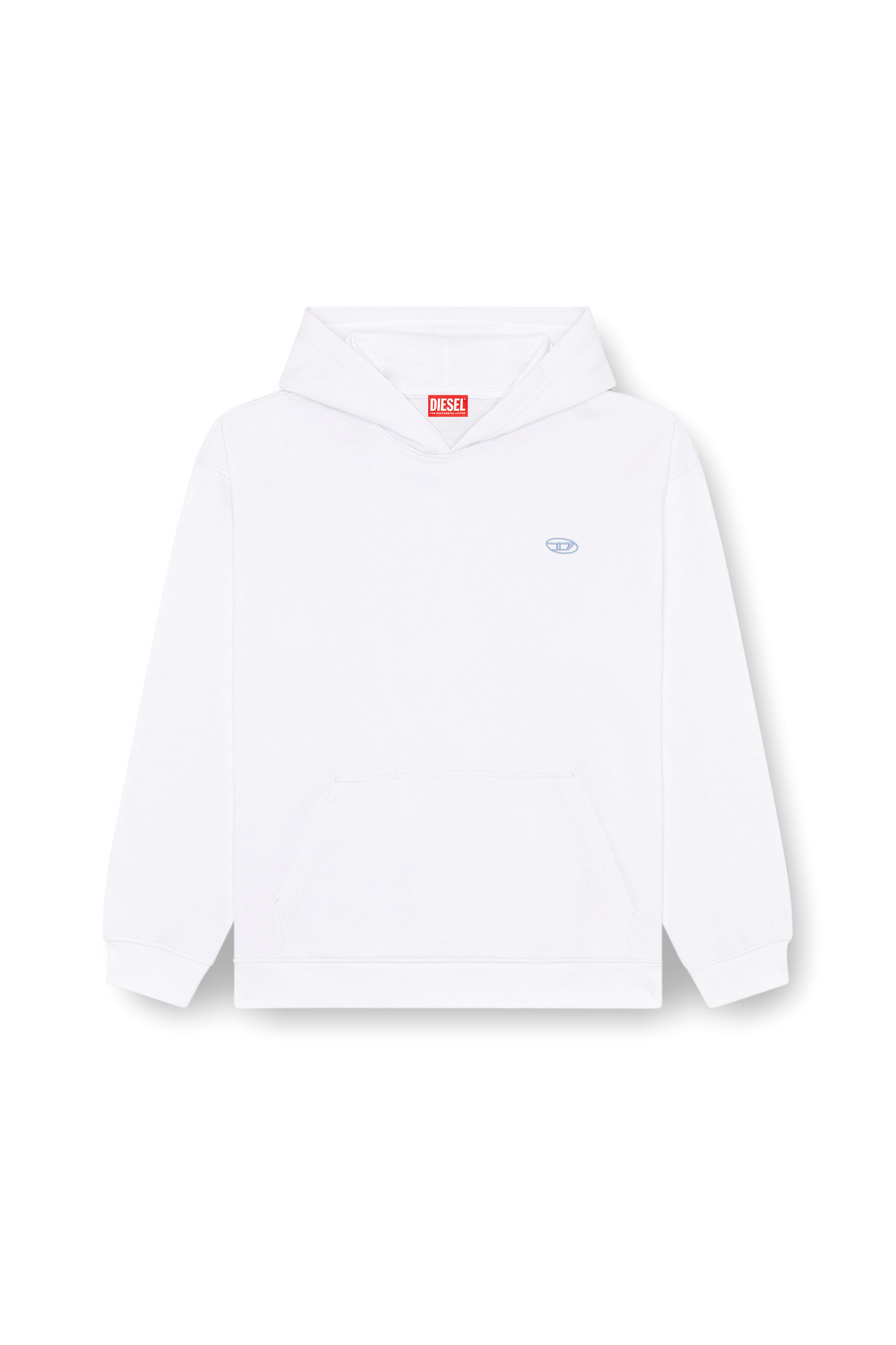 S-BOXT-HOOD-K2 Hoodie with striped Oval D｜ホワイト｜メンズ