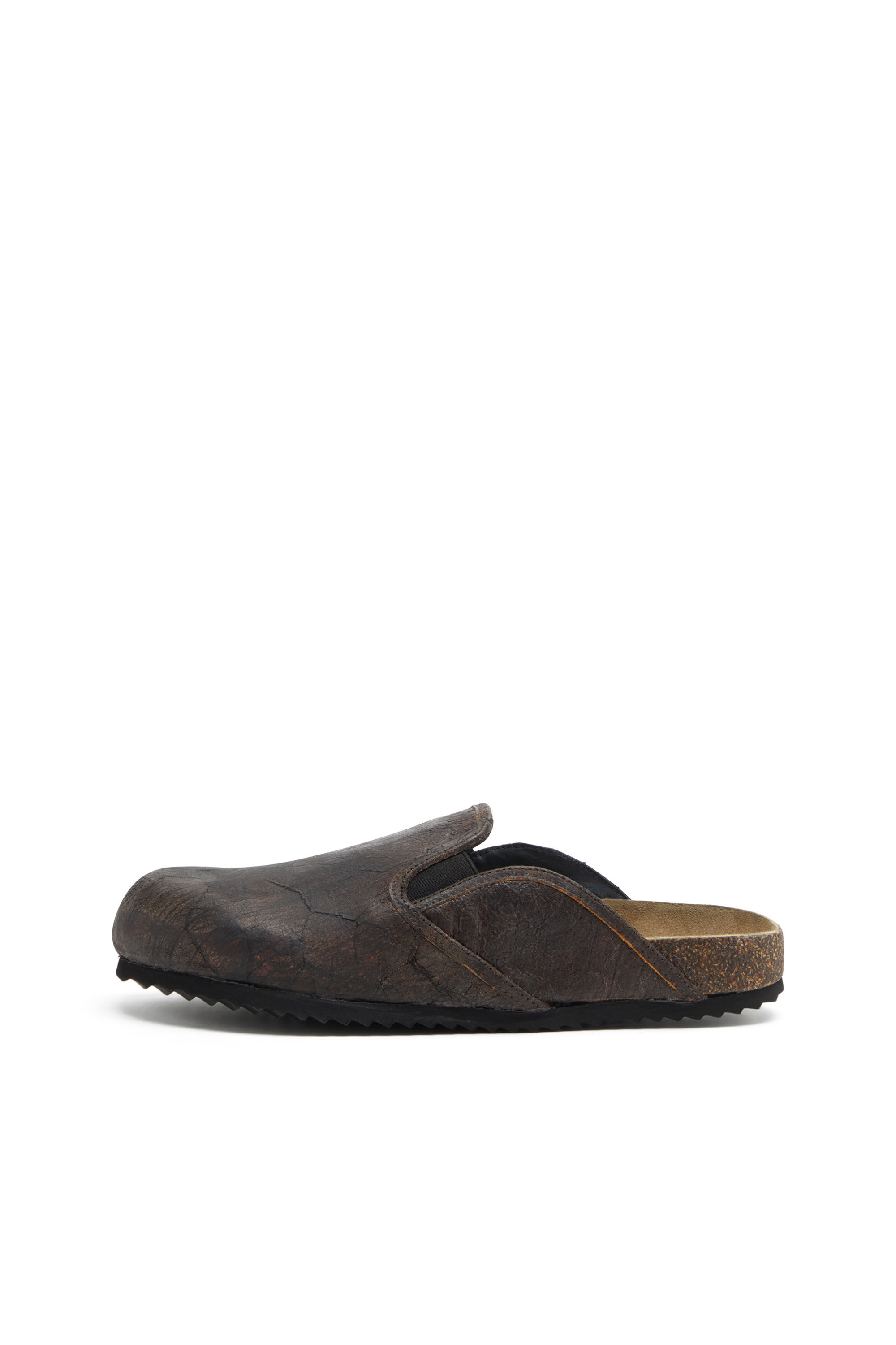 Diesel - D-WOODSTOCK SLIP-ON, Male's D-Woodstock-Clogs in crackle-effect suede in ブラウン - 7