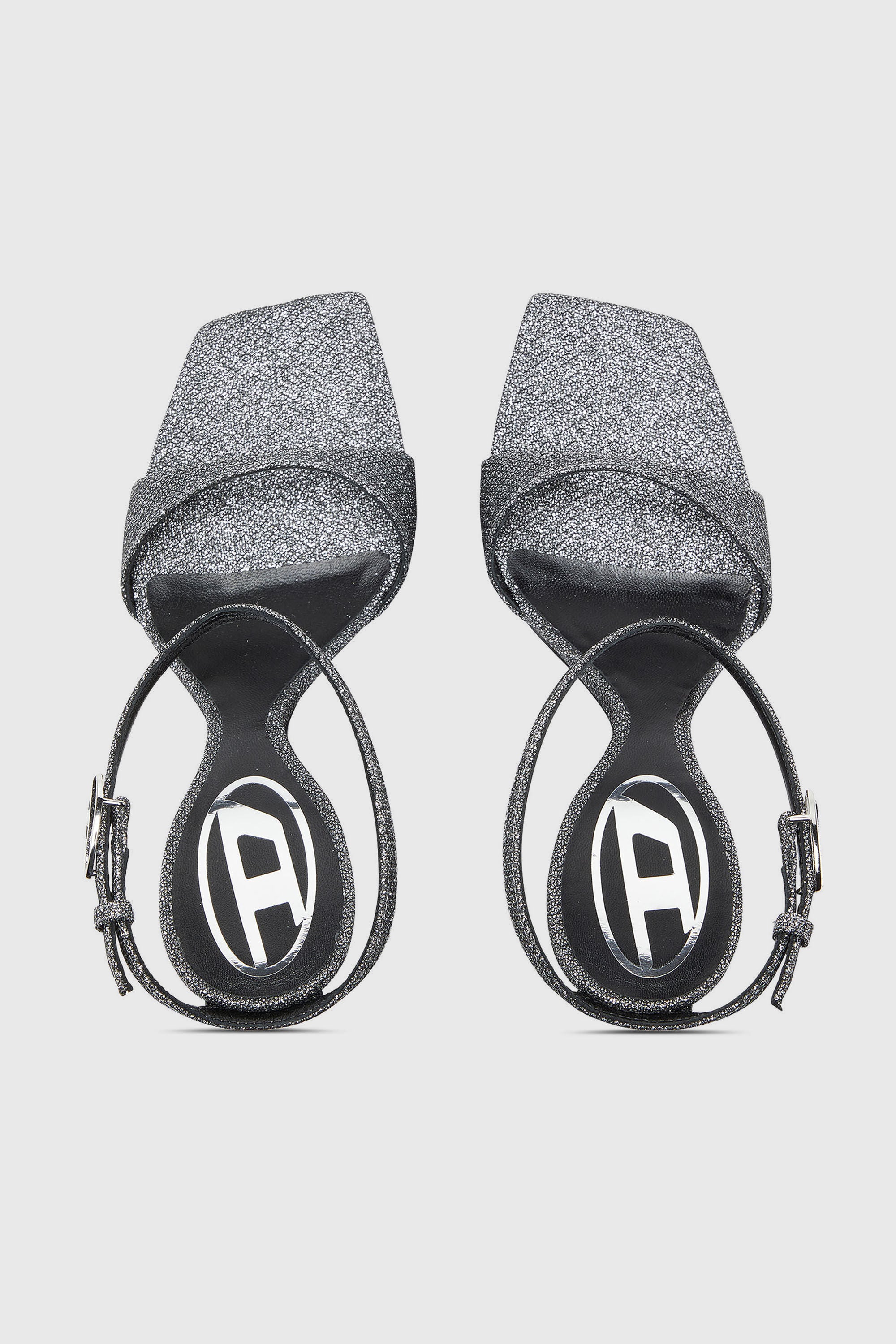 Diesel - D-AMBER SANDAL WEDGE, Female's ウェッジサンダル in シルバー - 4