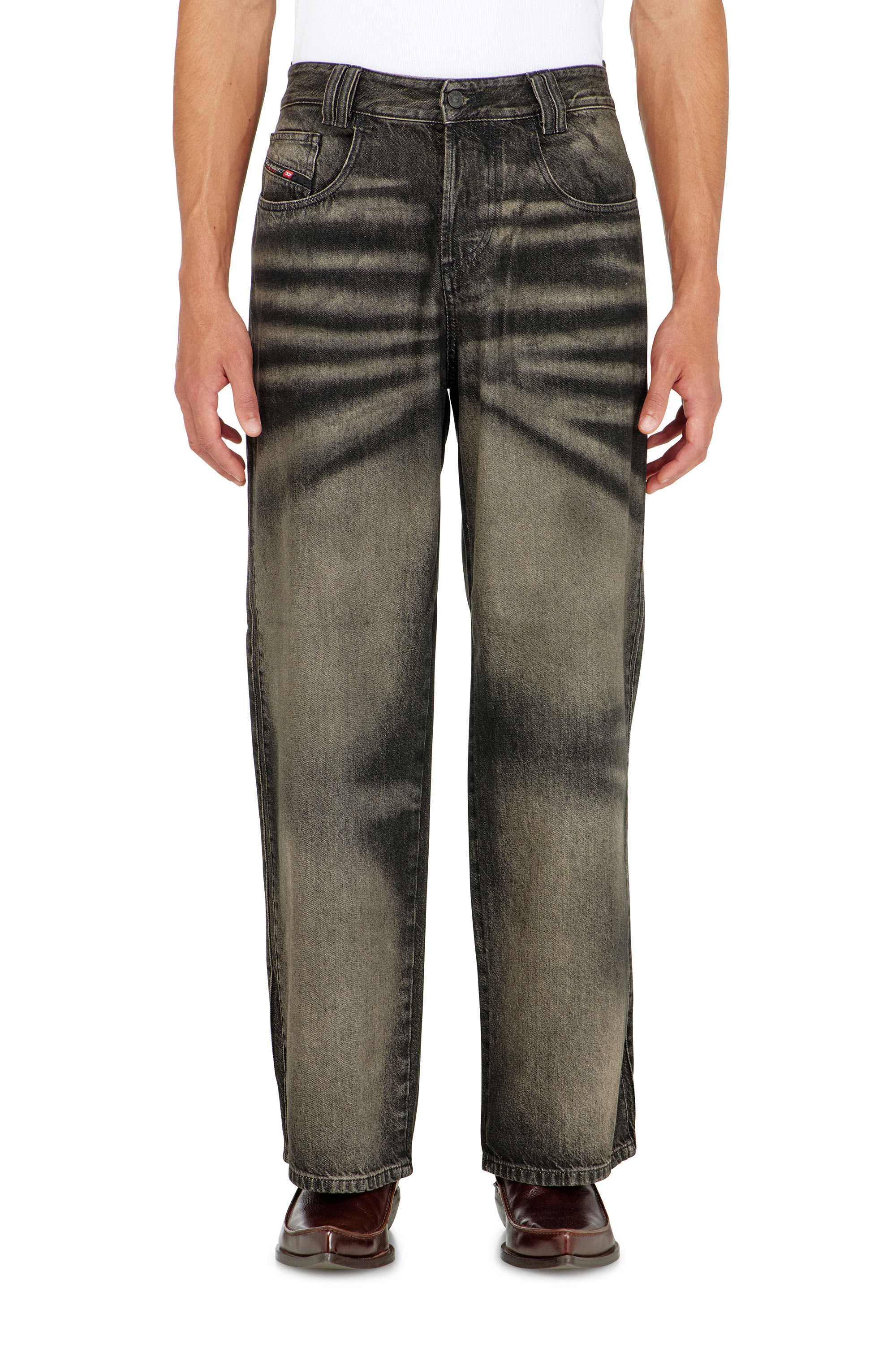 Diesel - Unisex's Relaxed Jeans 1982 D-Hakou 09R33, ブラック/ダークグレー - 4