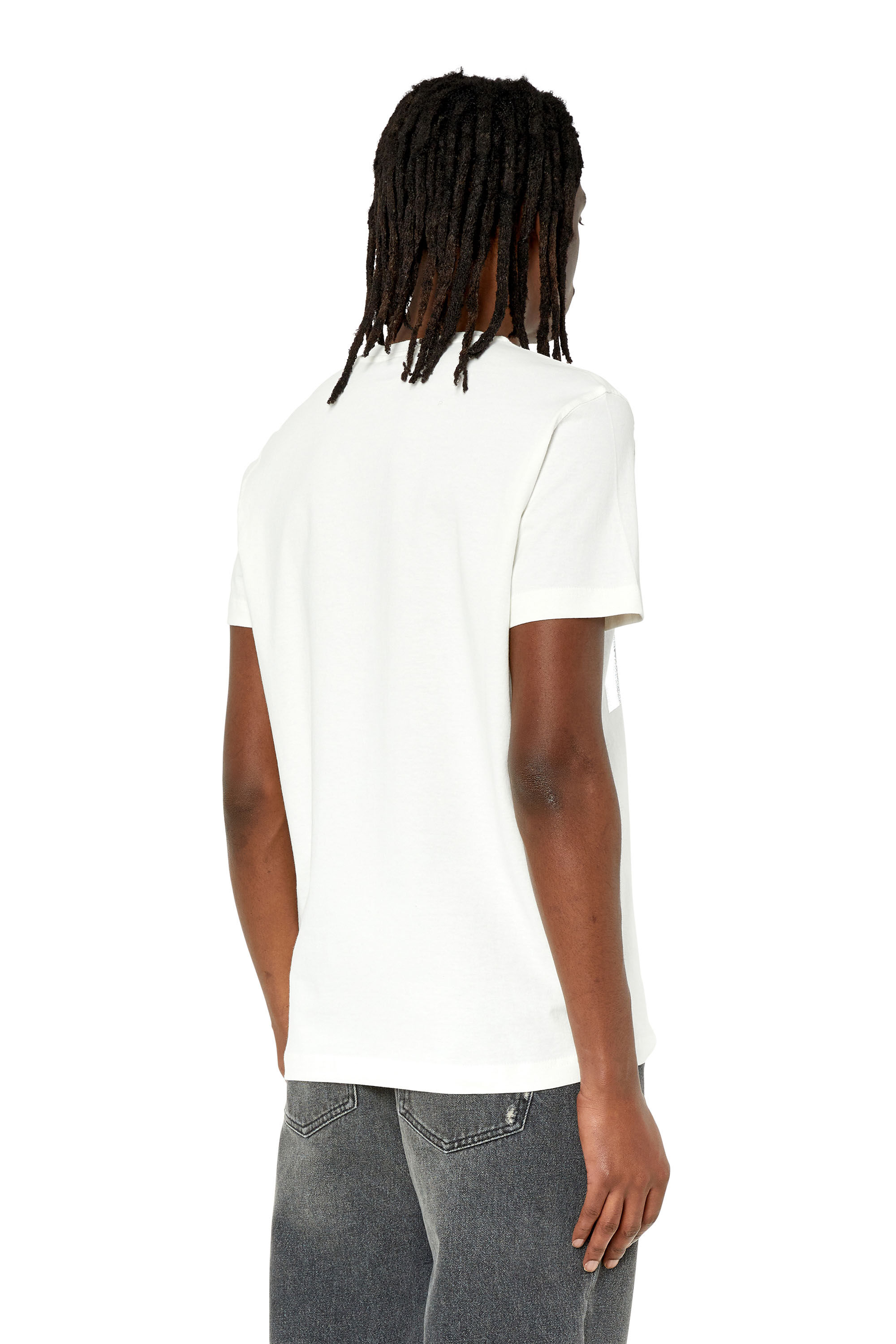 Diesel - T-DIEGOR-G2, Male's Tシャツ 箔プリント in ホワイト - 5