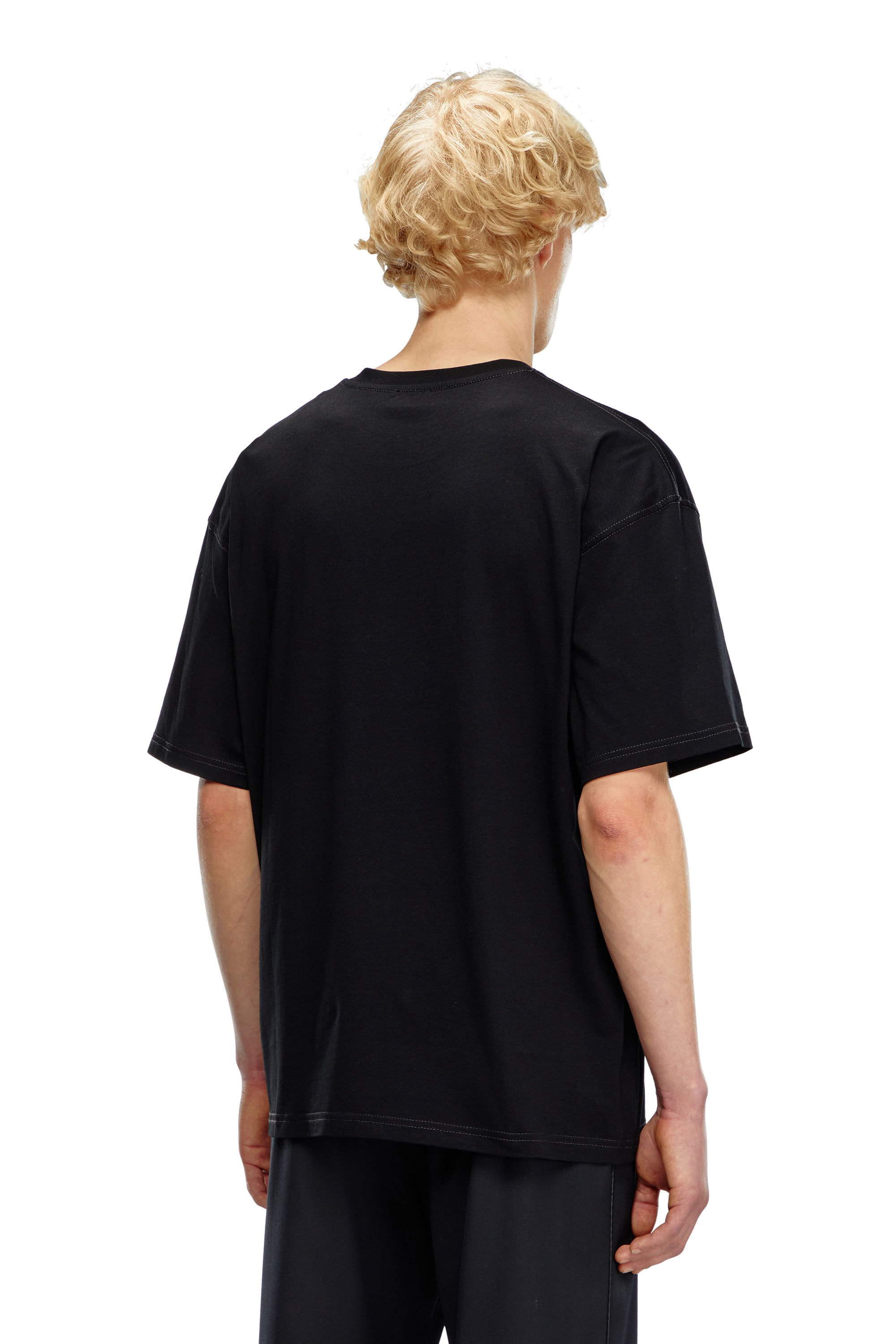 Diesel - T-BOXT-K4, Male's T-shirt with tattoo glove print in ブラック - 4