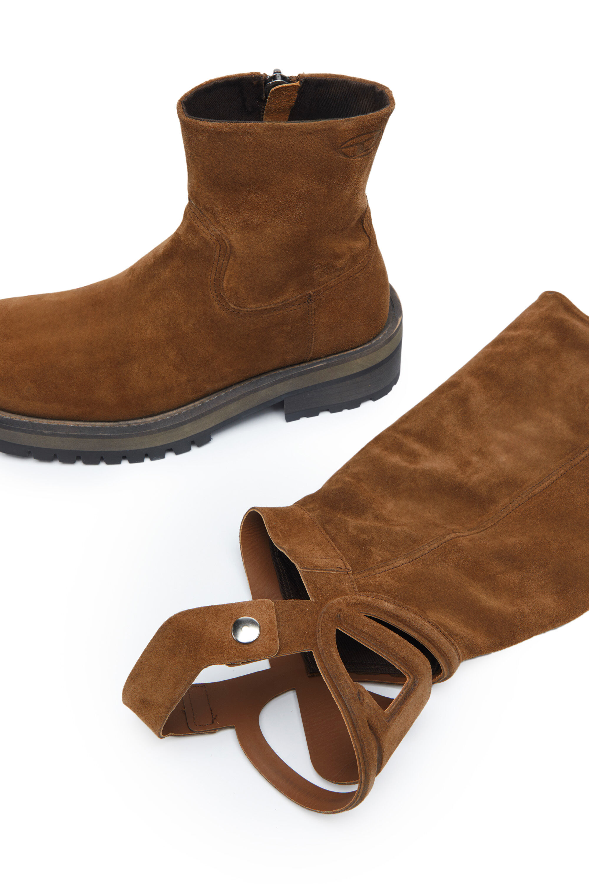 Diesel - D-TEXAN 2IN1 CH, Female's D-Texan-High and low Texan biker boot in ブラウン - 5