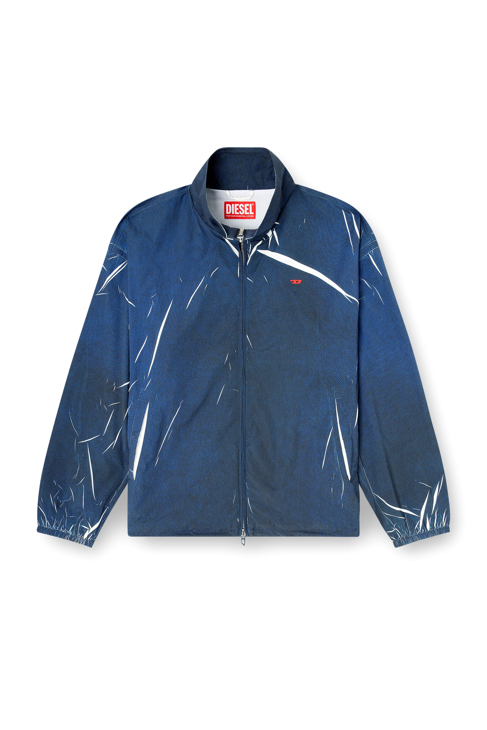 Diesel - J-PHIL-CJBC, Male's Light jacket with denim-effect print in ブルー - 2