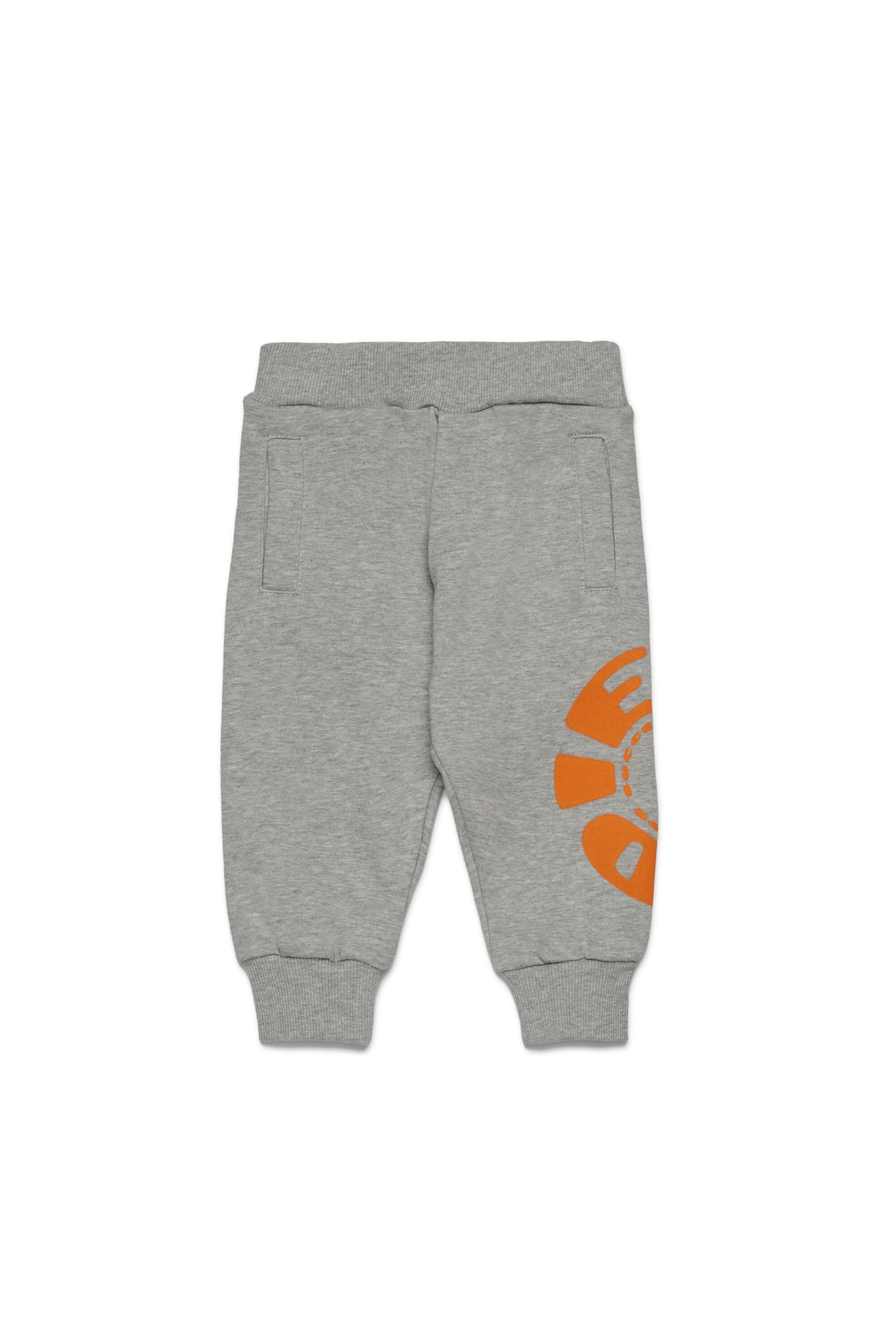 Diesel - PRAVONB, Male's Cotton pants with printed logo in グレー - 1