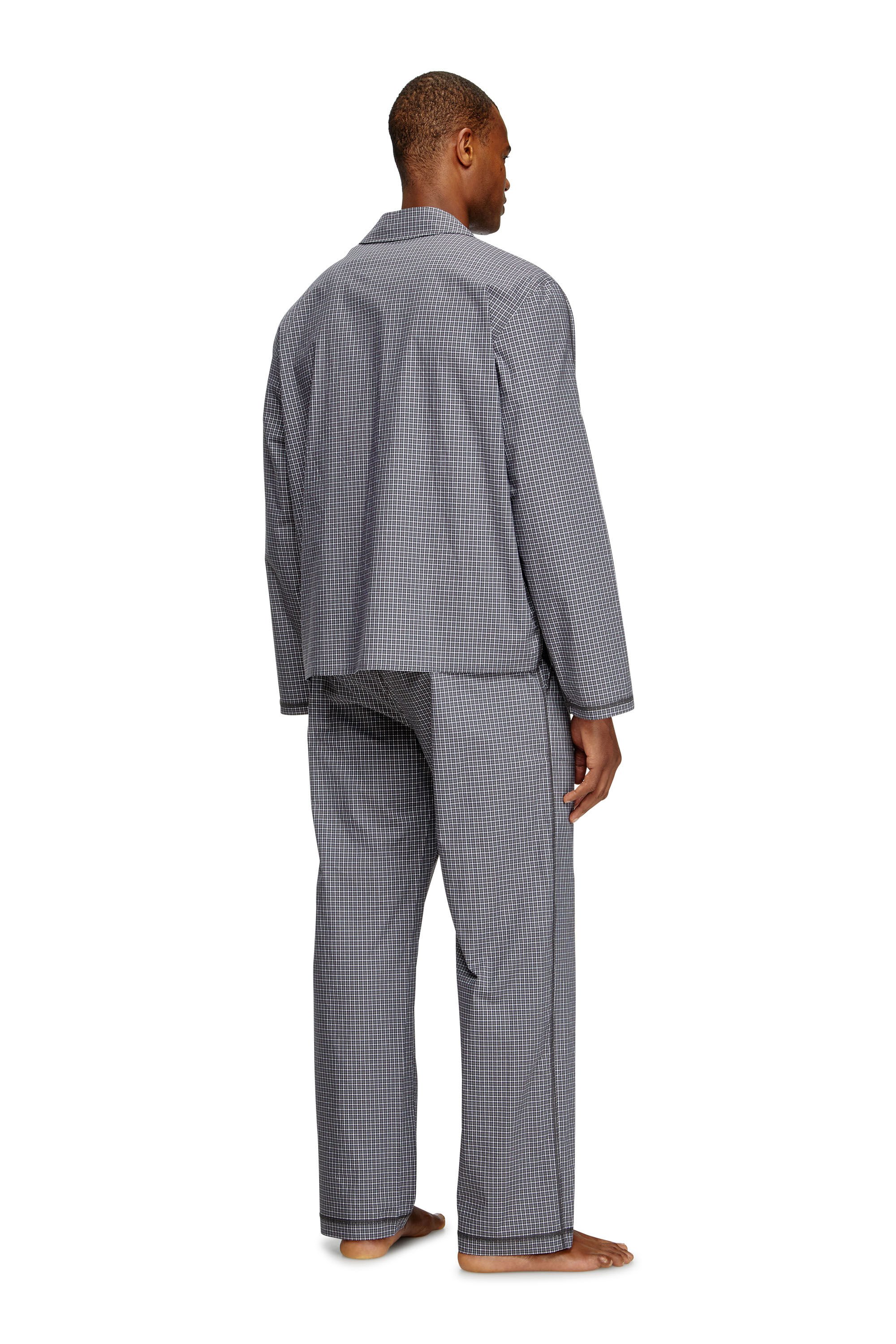 Diesel - SET-PAUL-D-CORE, Male's Pyjamas in check cotton in グレー - 3