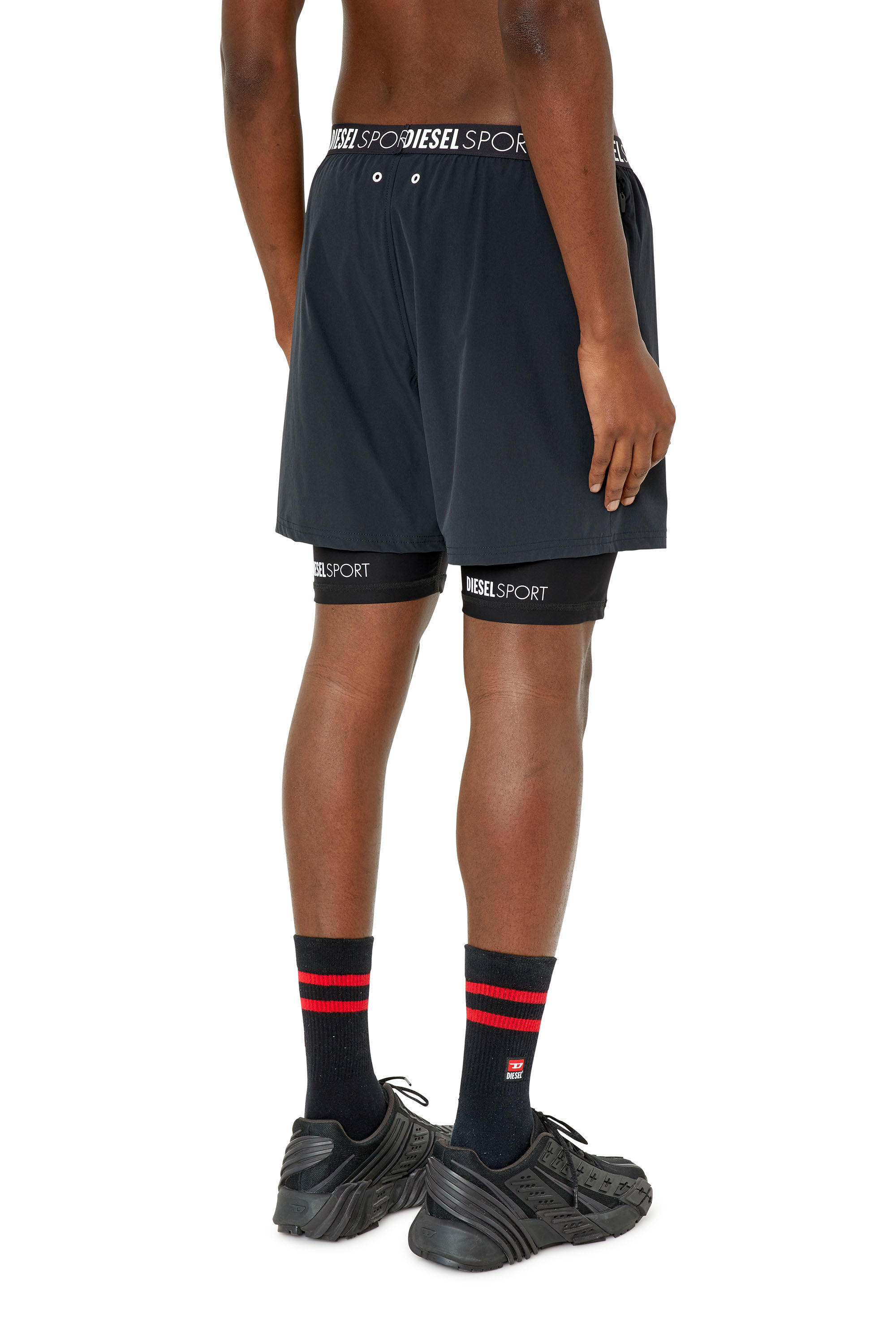 Diesel - AMWB-ADDIE-WT37, Male's ショートパンツ DIESEL SPORT in ブラック - 5