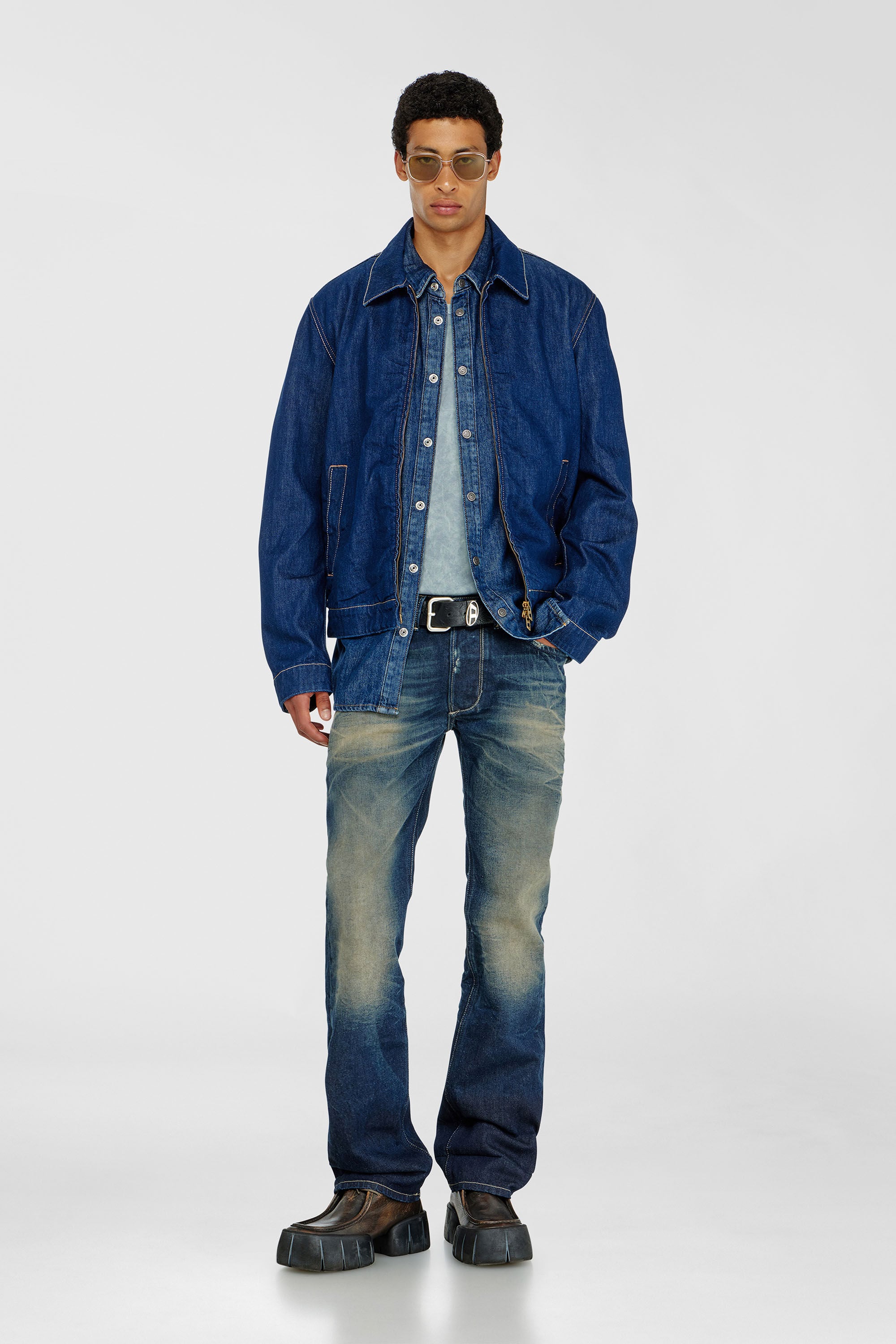 Diesel - Male's Regular Jeans 1985 Larkee 007EH, ダークブルー - 1