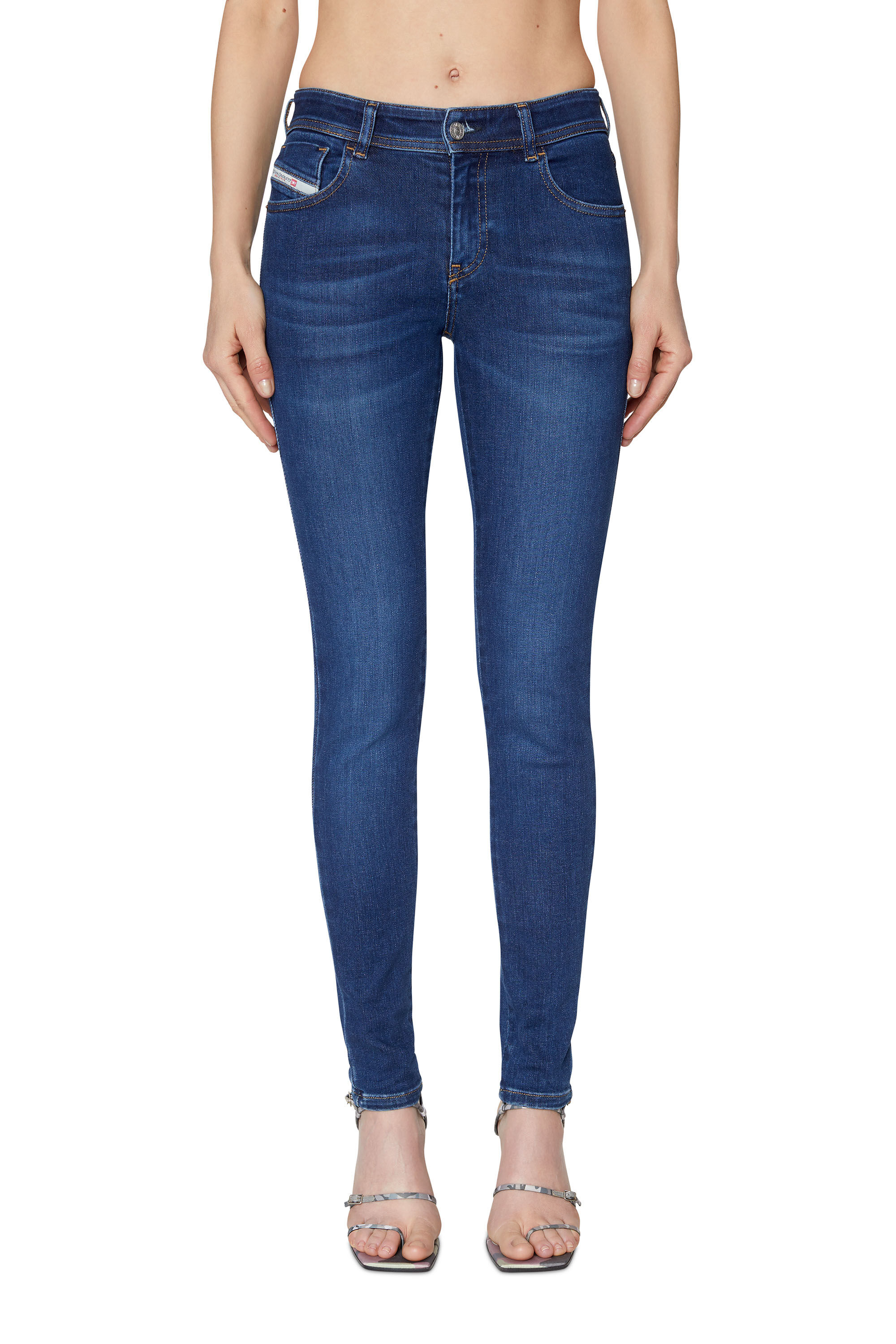Diesel - Female's Super skinny Jeans 2017 Slandy 09C19, ダークブルー - 3