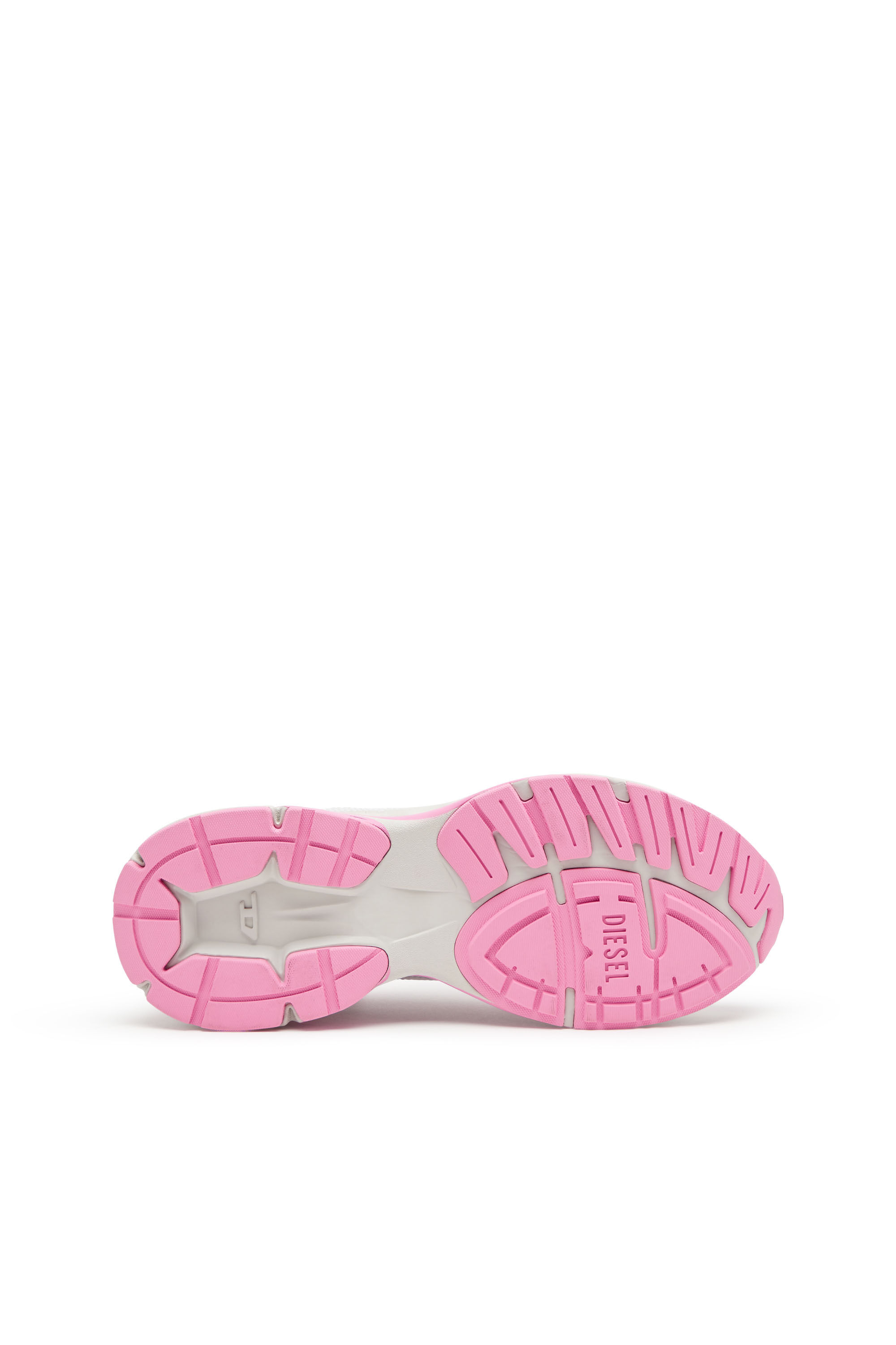 Diesel - D-AIRSPEED LOW W, Female's D-Airspeed Low-Striped sneakers in coated mesh in ピンク/ホワイト - 5