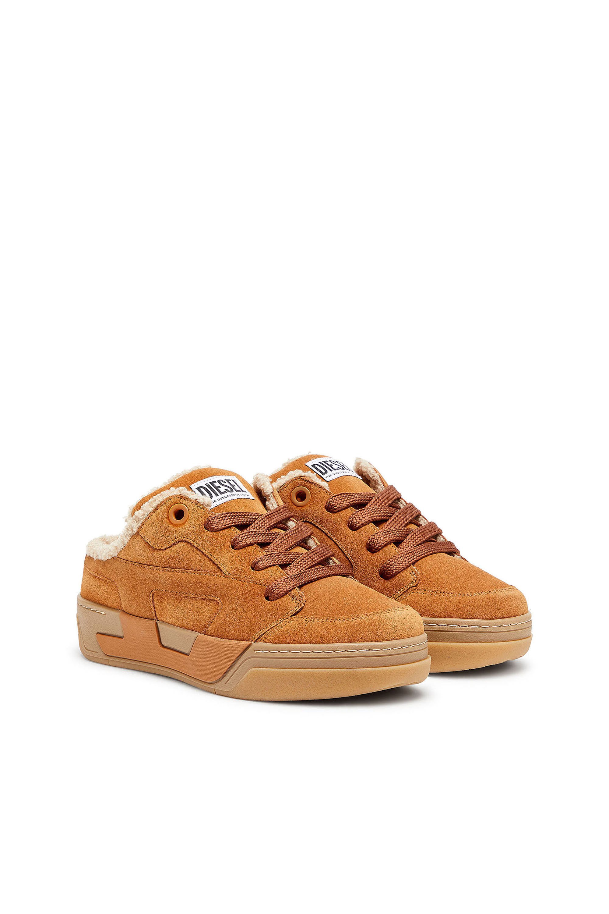 Diesel - S-D-OLLIE MULE W, Female's S-D-Ollie - Sneakers in suede with fluffy lining in ブラウン - 2
