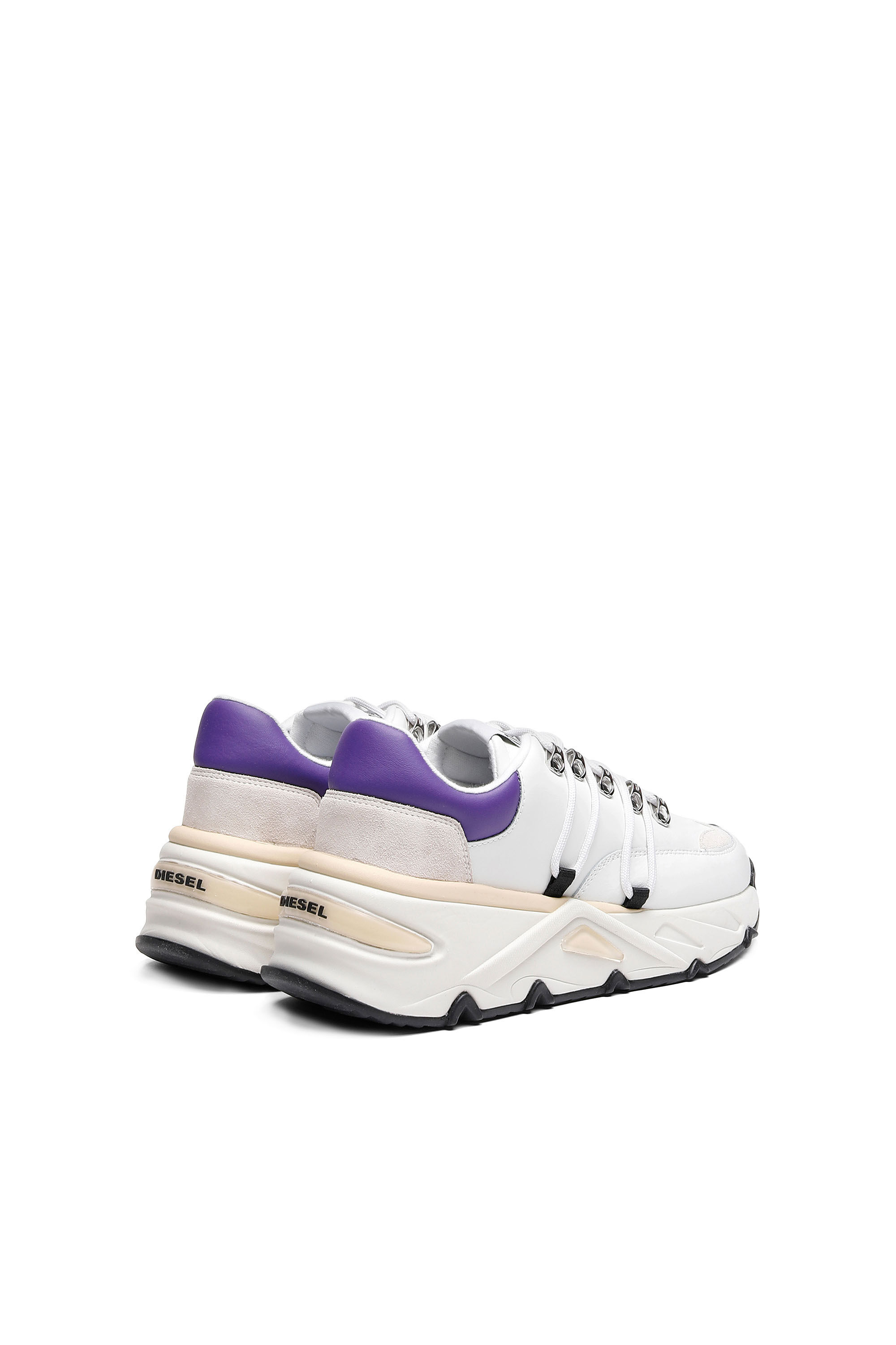 Diesel - S-HERBY TREK EVO, Female's スニーカー チャンキーソール - S-Herby Trek Evo in ホワイト/バイオレット - 3