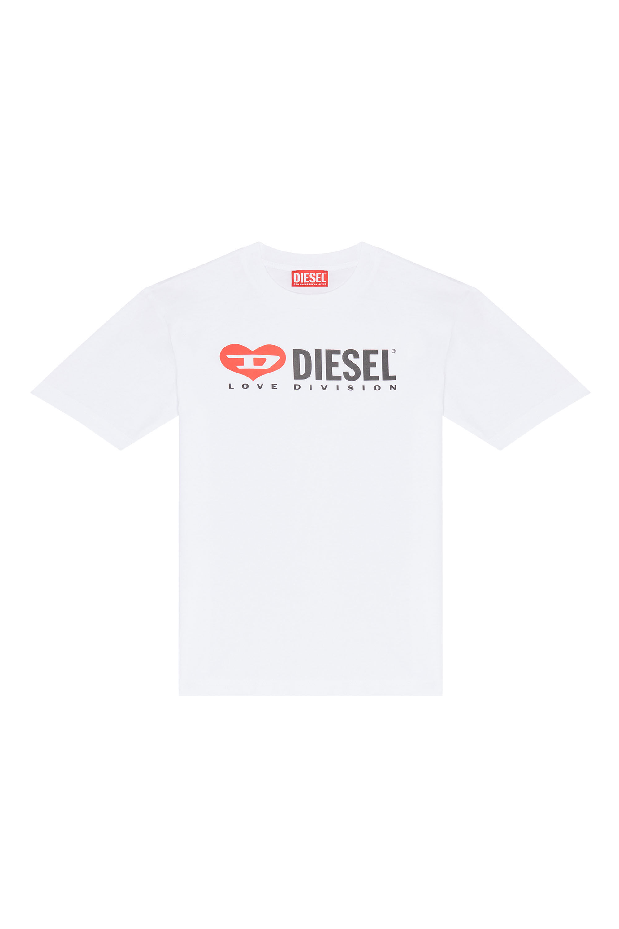 Diesel - TOVEZ OVER, Unisex's キッズ 半袖Tシャツ クルーネック ロゴ in ホワイト - 1