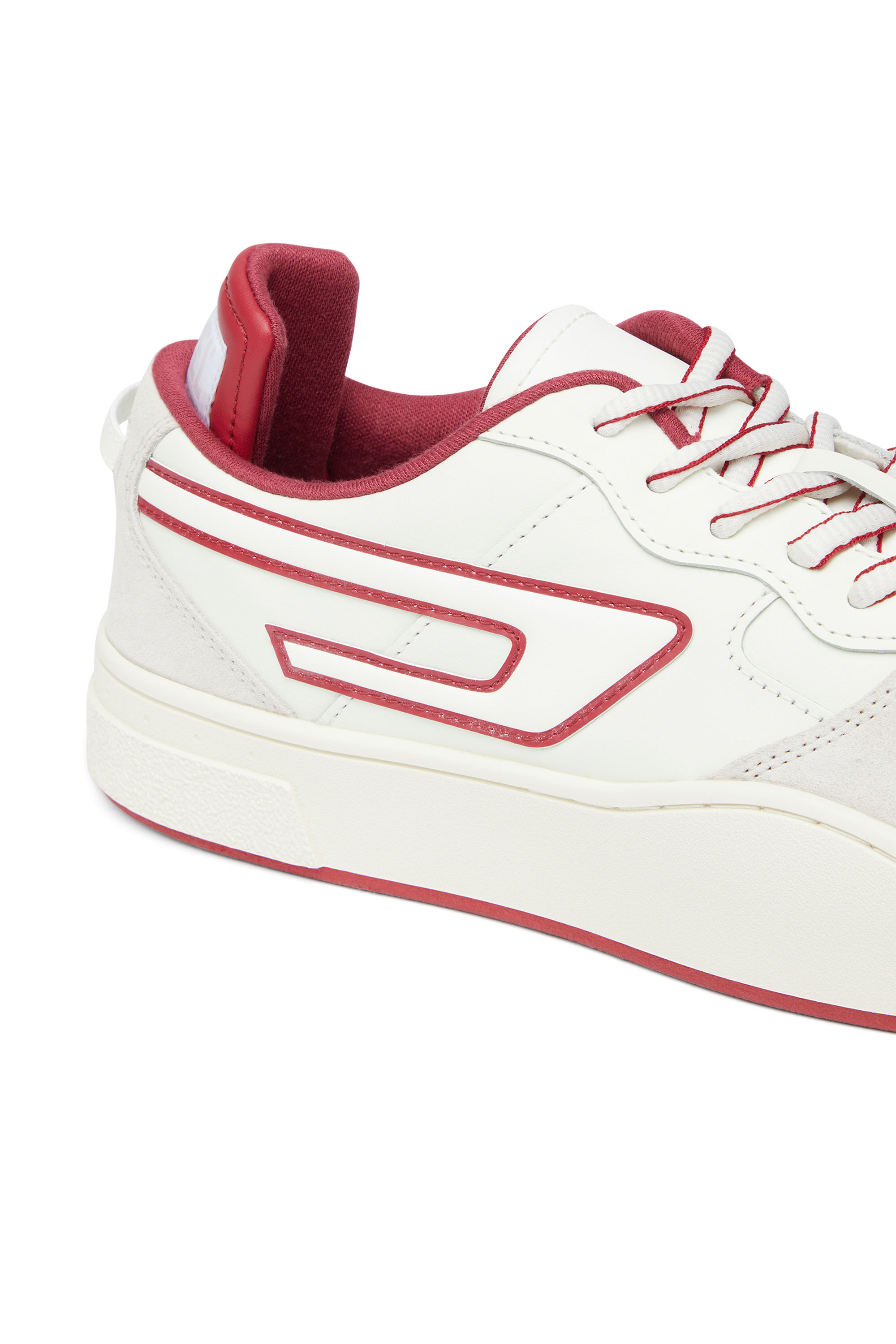 Diesel - S-UKIYO LOW X, Male's レザー スウェード ローカットスニーカー - S-Ukiyo Low X in ホワイト/レッド/ブルー - 6