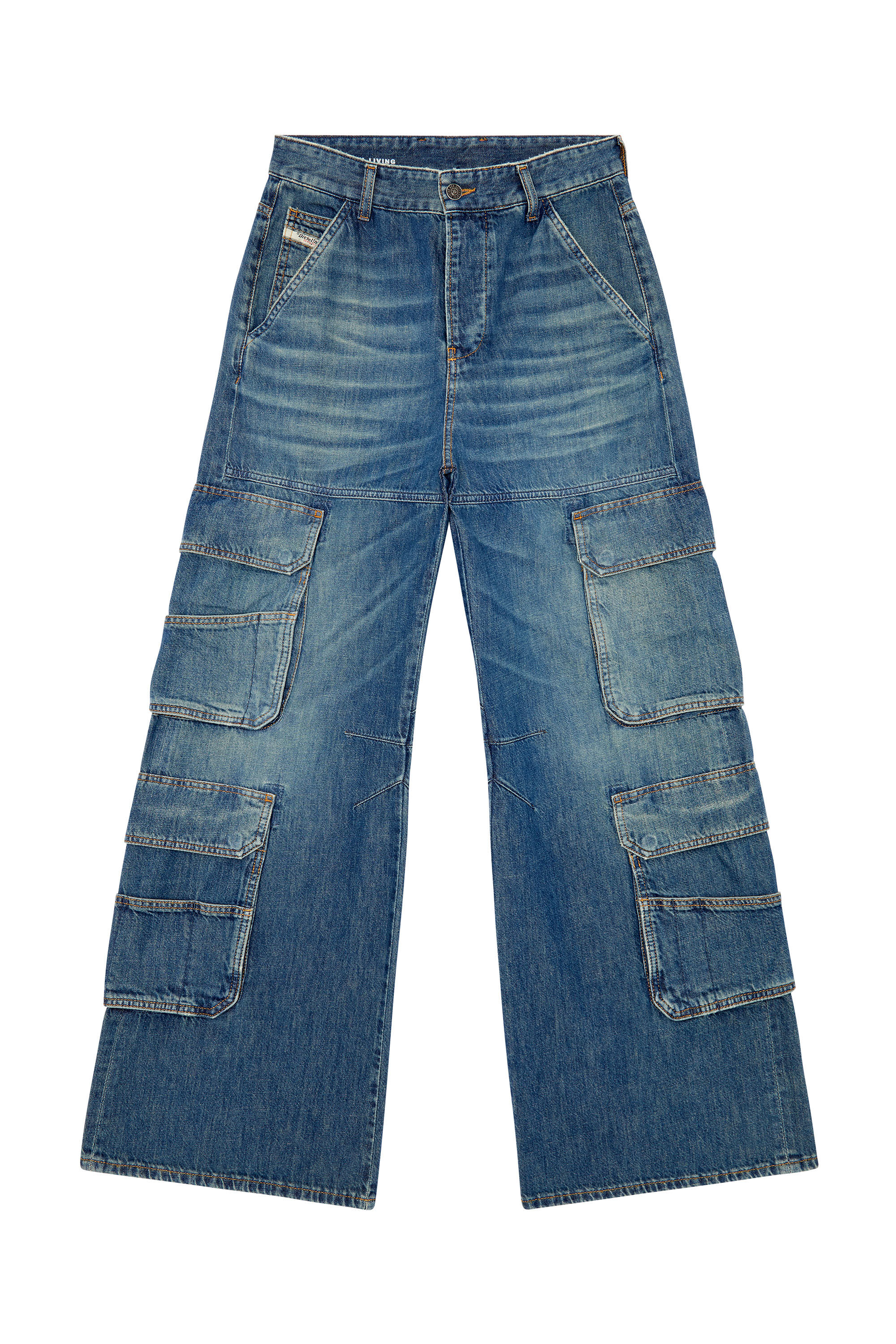 Diesel ウィメンズ デニム 1996 D-Sire ワイド ストレート ジーンズ ライトブルー｜ディーゼル（DIESEL）公式オンラインストア