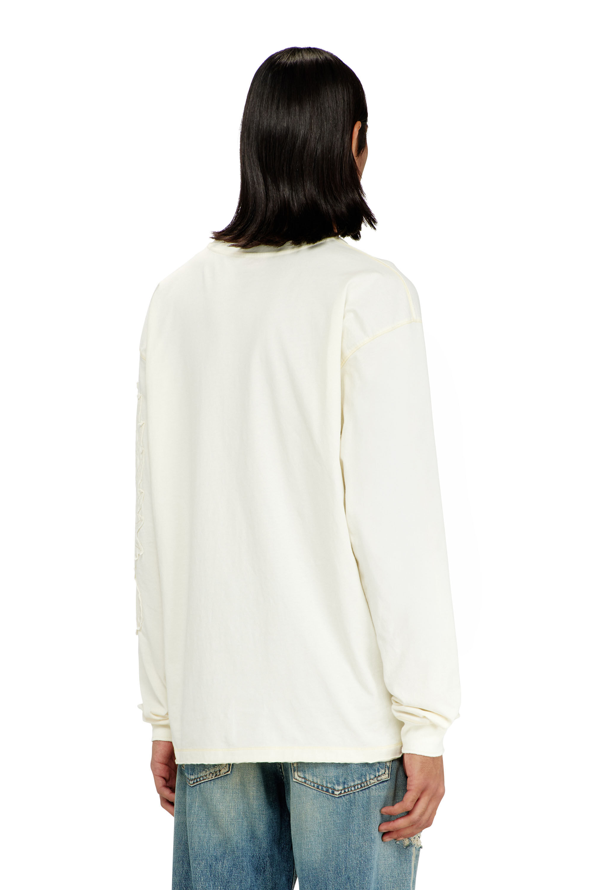 Diesel - T-NORM-LS-AA3, Male's 長袖Tシャツ in ホワイト - 4