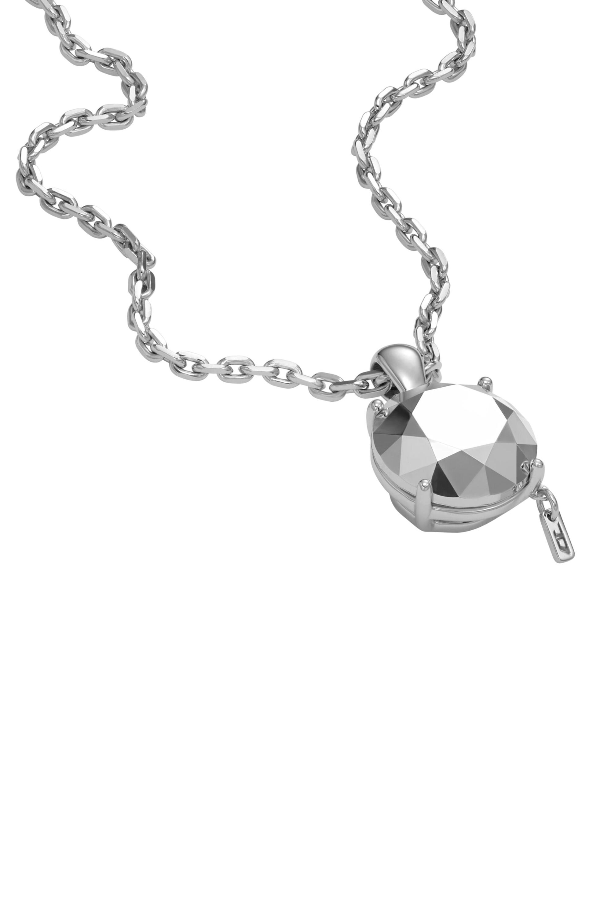 Diesel - DL1355040 STERLING SILVER JEWEL, Unisex's Sterling Silver Diamond Cut Necklace in シルバー - 1