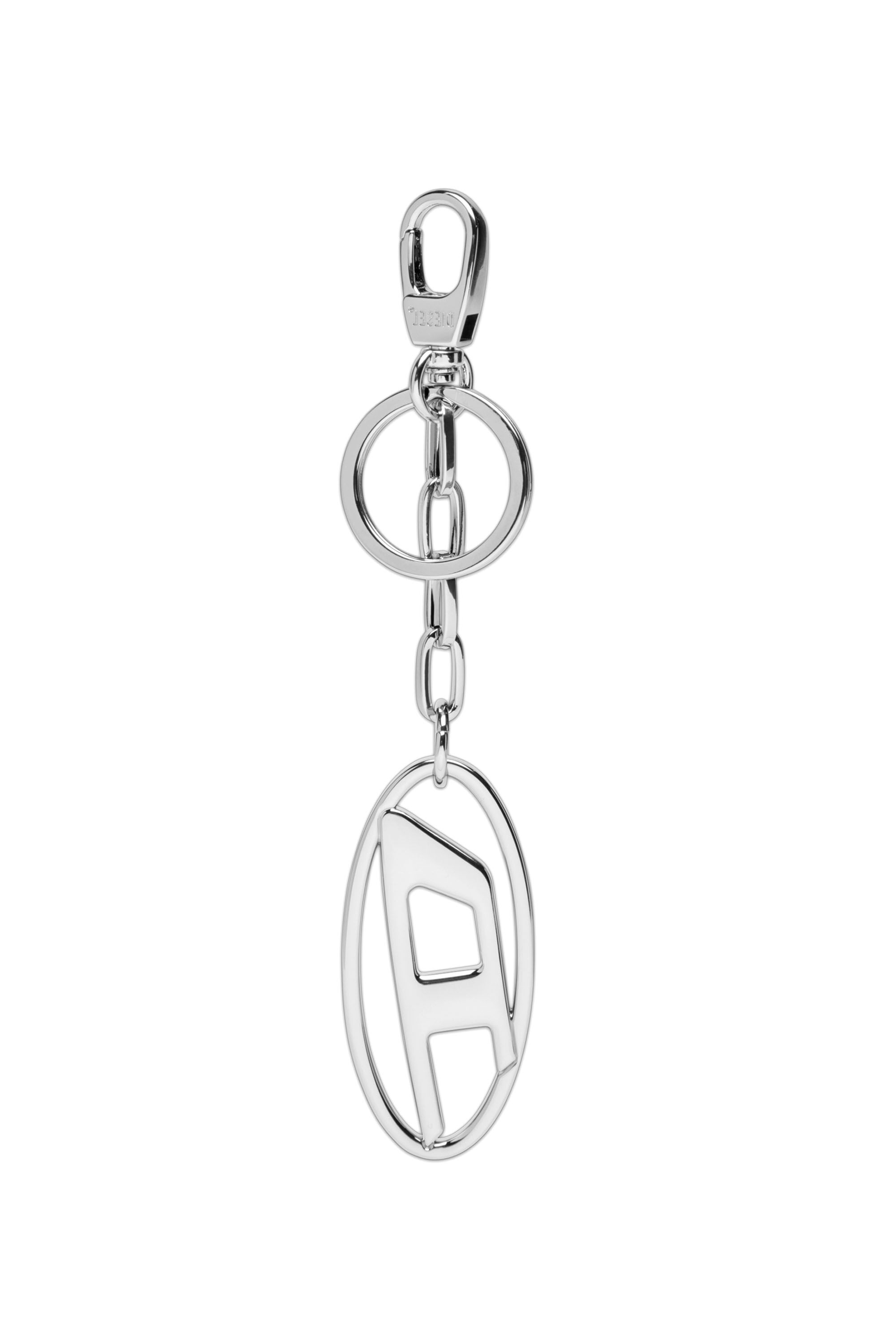 Diesel - HOLY-C, Unisex's Metal keyring with logo plaque in シルバー - 1