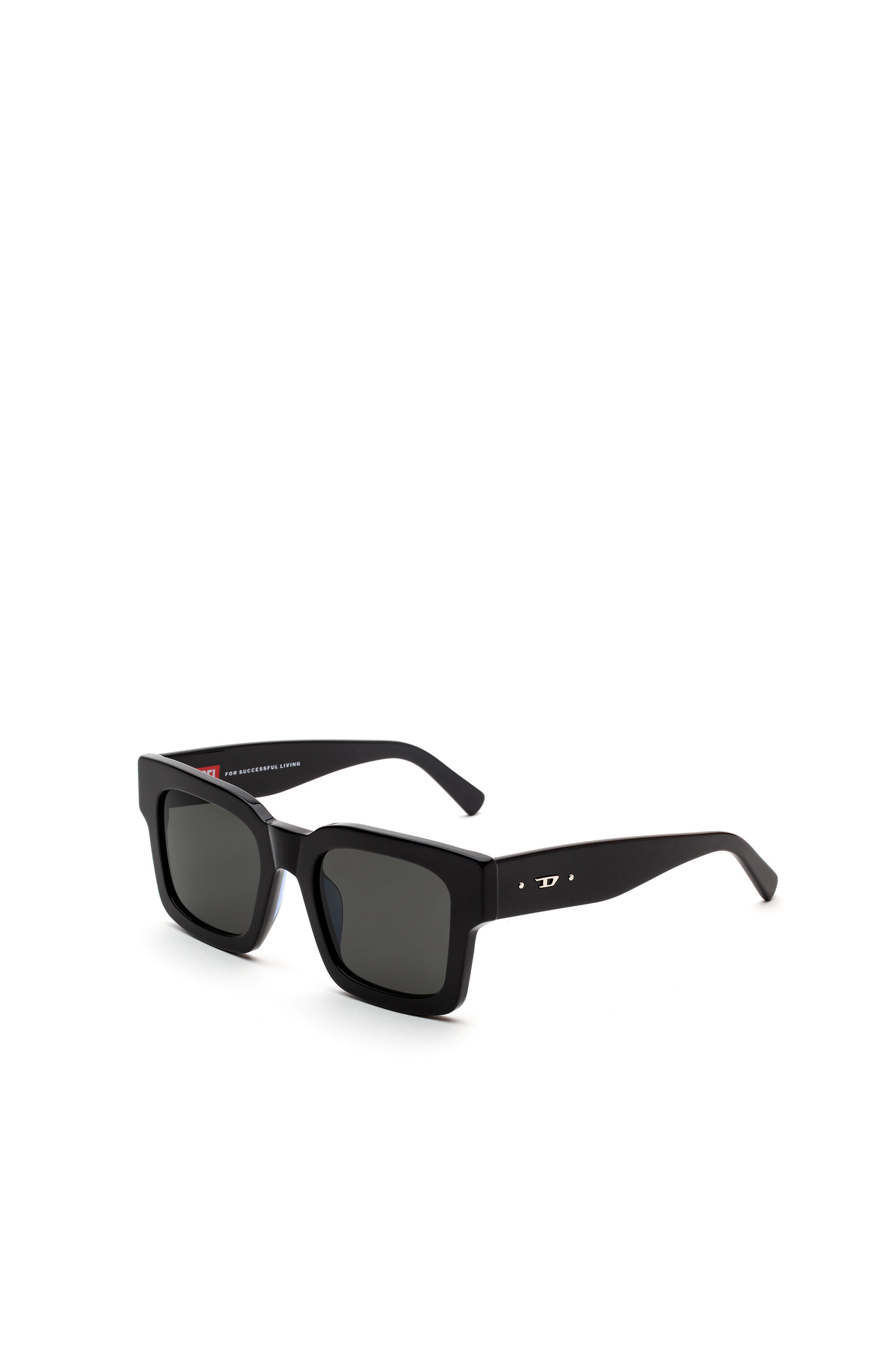 Diesel - DM0366, Unisex's Wide squared shape sunglasses in ブラック - 2