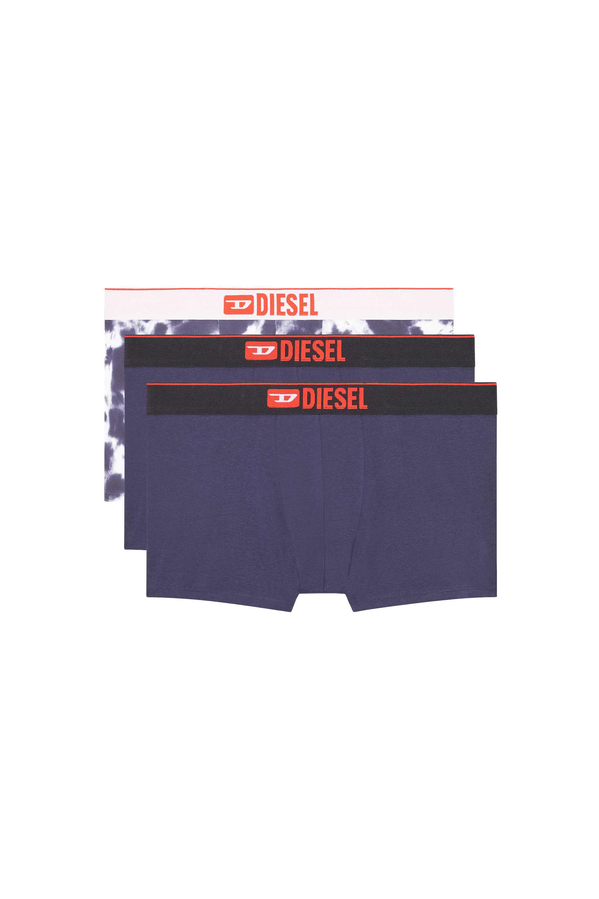 Diesel - UMBX-DAMIENTHREEPACK, Male's アンダーウエアー ボクサーパンツ ３パック タイダイ in ブルー/ホワイト - 1
