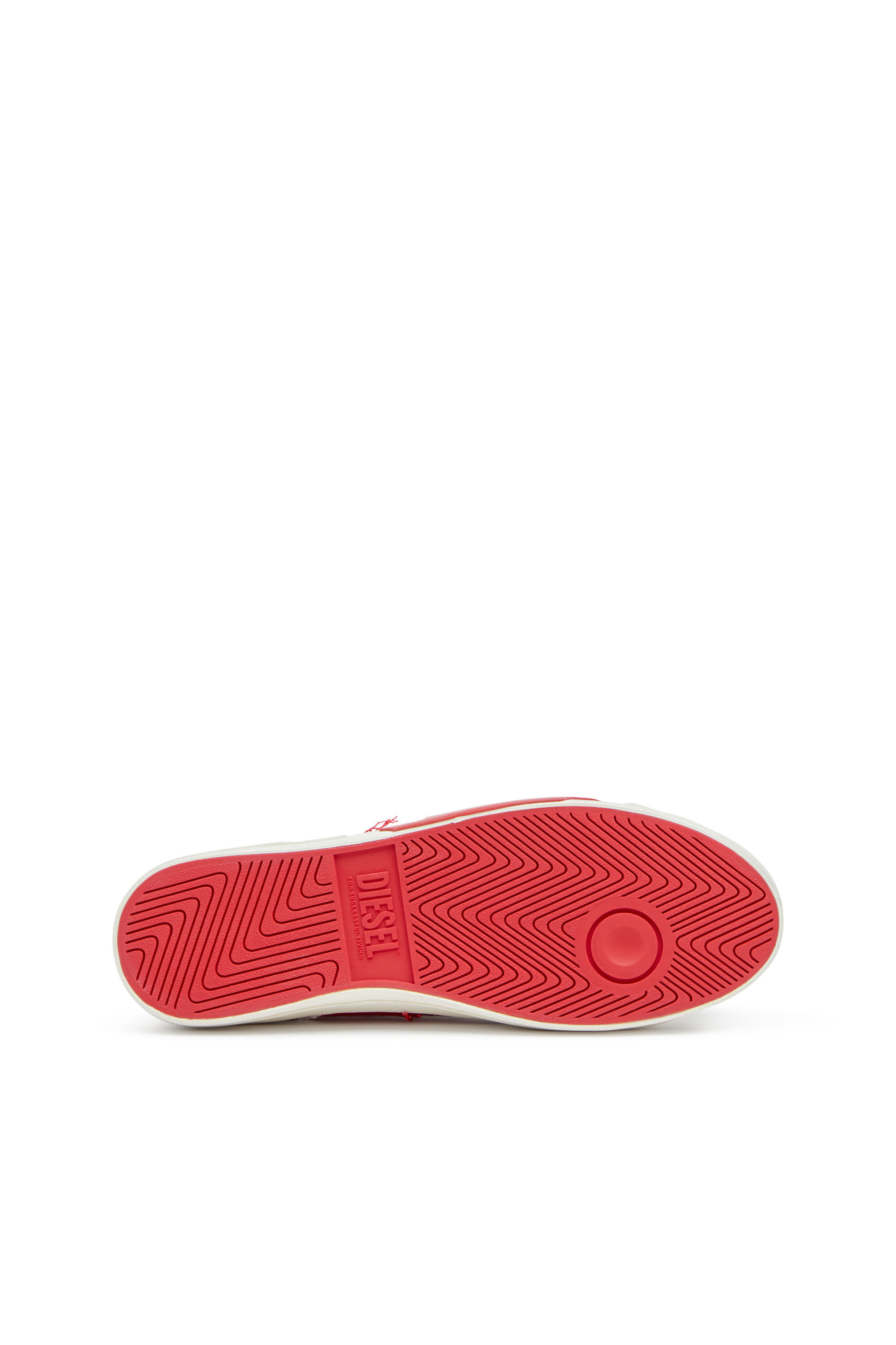 Diesel - S-D-VERSE LOW, Male's S-D-Verse-Dirty-effect canvas sneakers in ホワイト/レッド/ブルー - 5