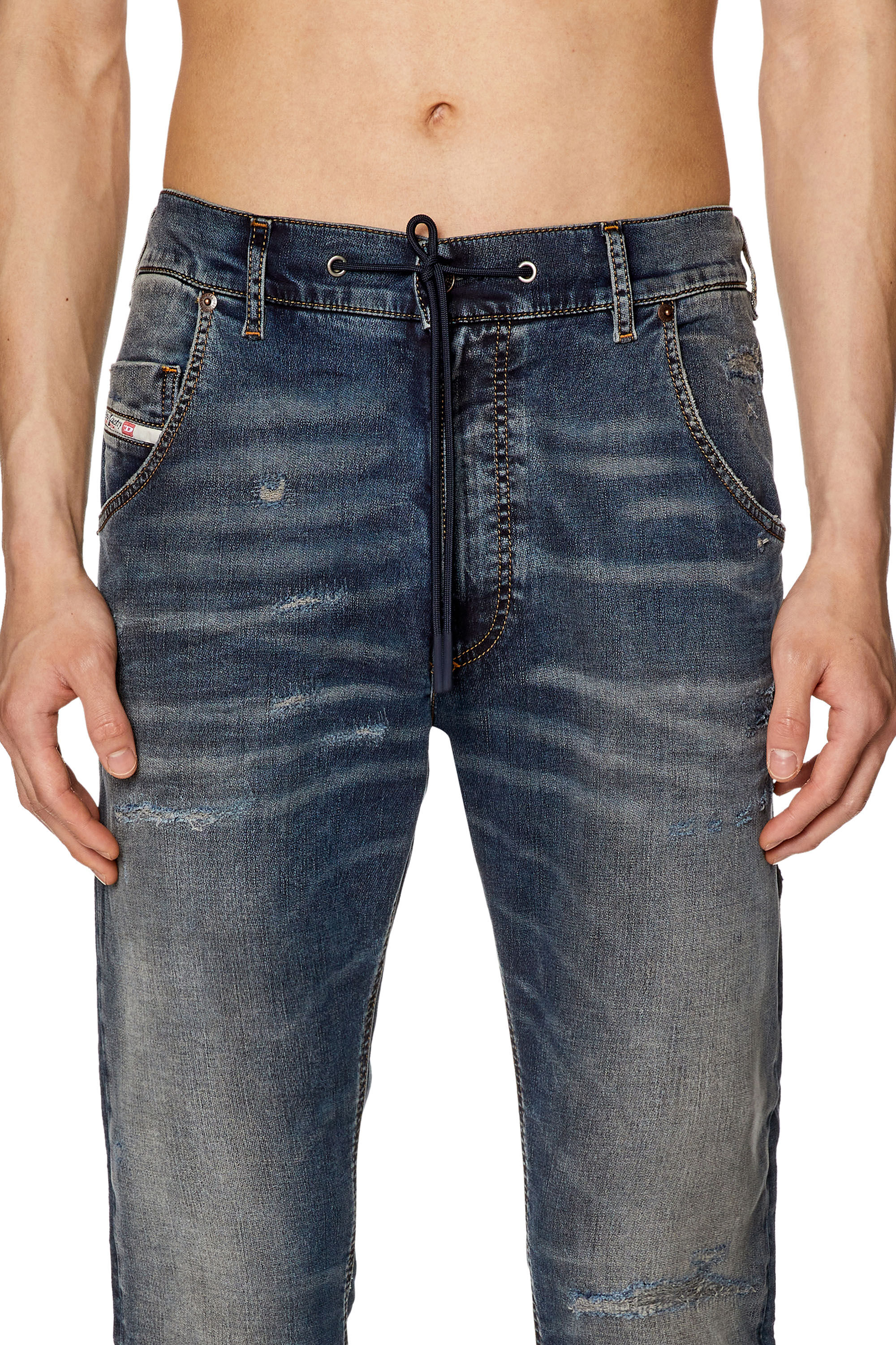 Diesel - Male's Tapered 2030 D-Krooley Joggjeans® E9H98, ダークブルー - 5