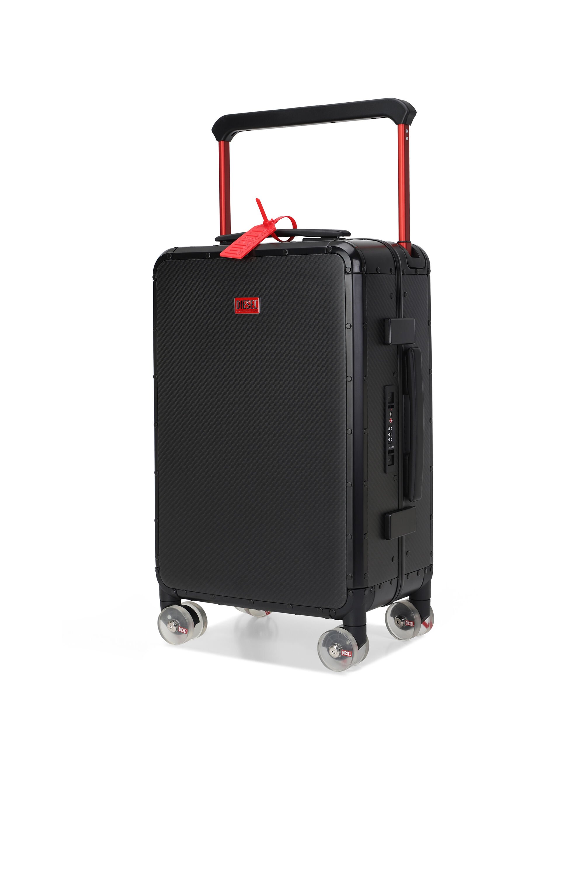 Diesel - DIESEL CARBON FIBER TROLLEY-BLACK- DSL00, Unisex's Carbon Fiber Carry-On Luggage 20" in ブラック - 5