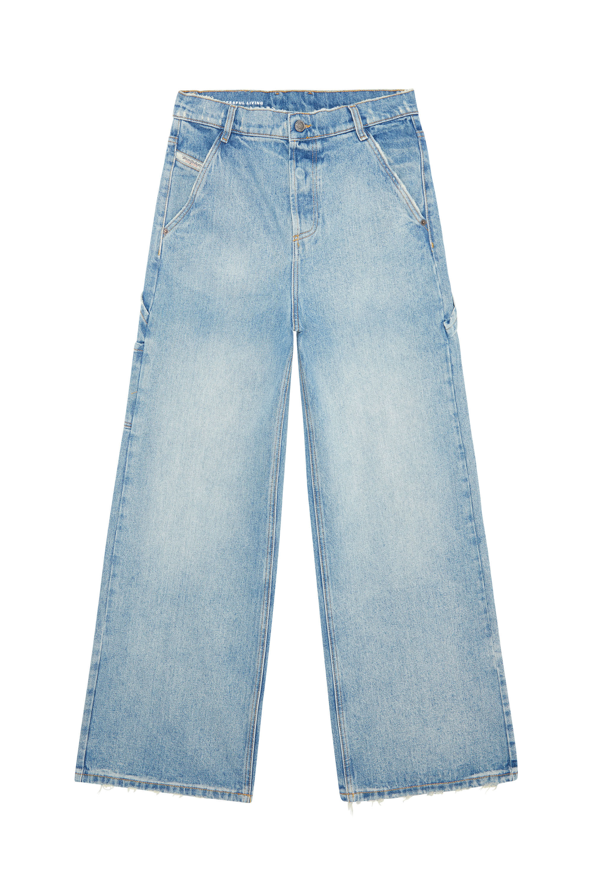 Diesel - Straight Jeans 1996 D-Sire 0EMAG, Female's SS23  デニム ルーズフィット ワークパンツ in ライトブルー - 2