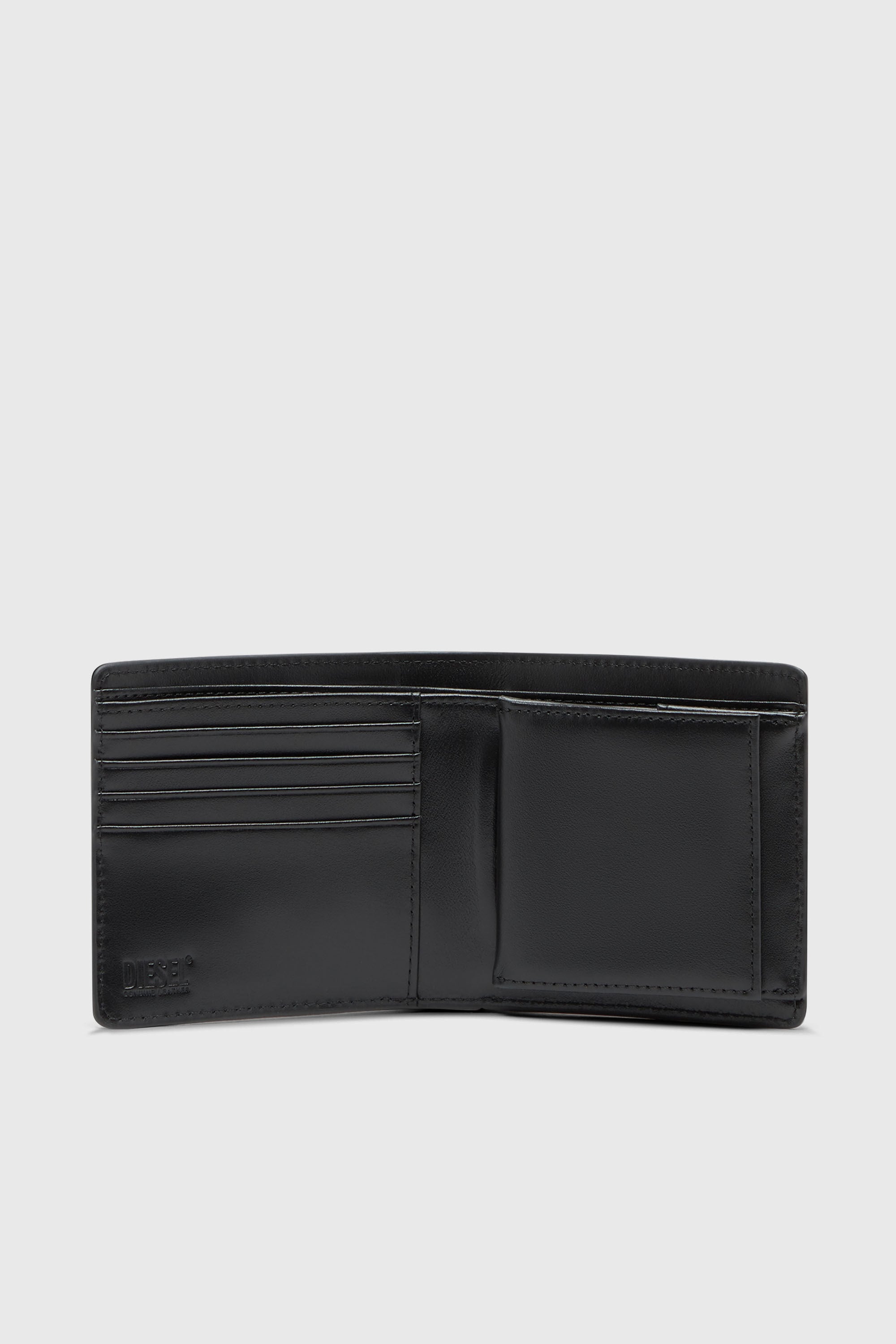 Diesel - 1DR BI FOLD COIN S 3D, Male's Leather bi-fold wallet in ブラック - 3