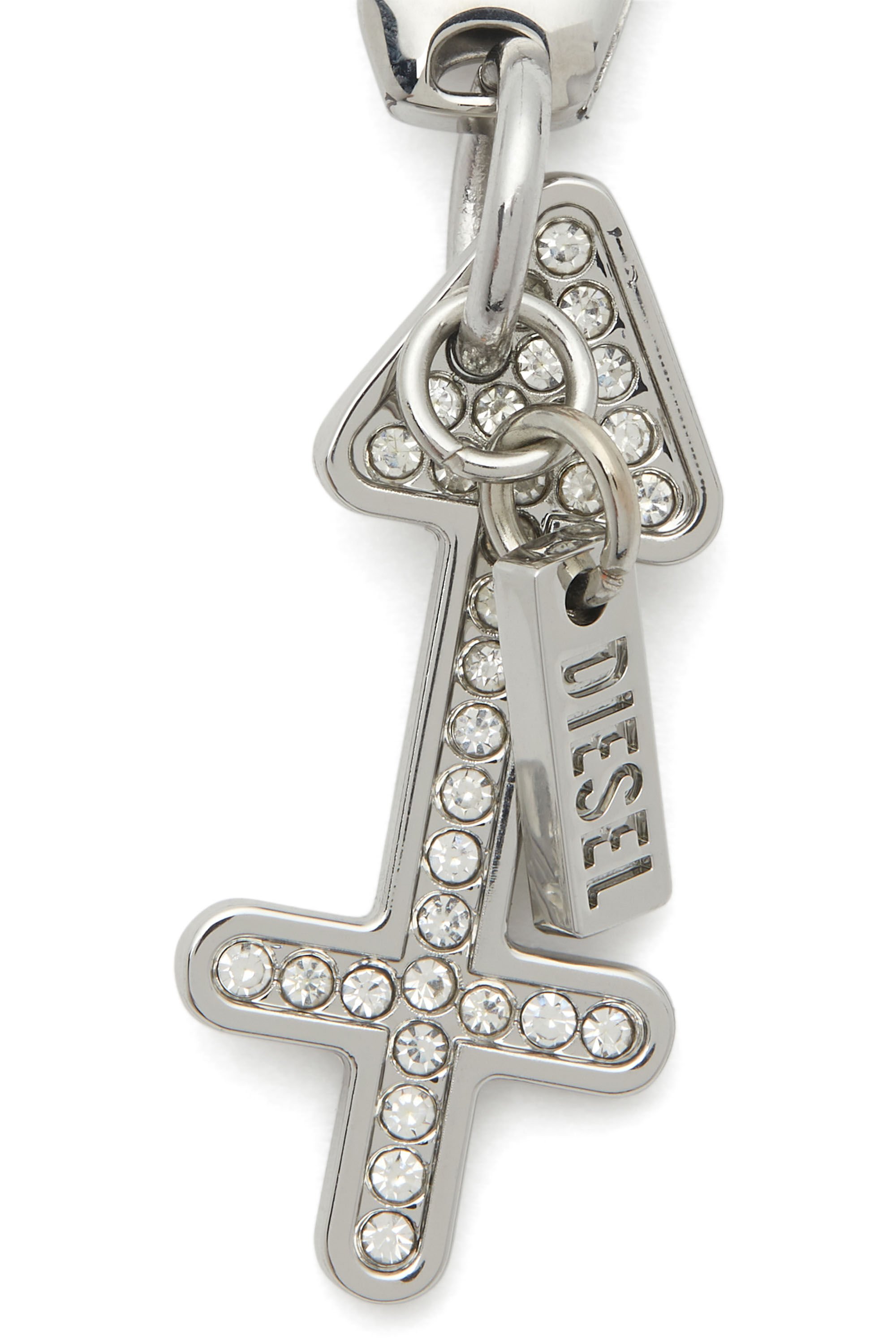 Diesel - CHARM SAGGITTARIUS, Unisex's Metal Sagittarius charm with rhinestones in シルバー - 2