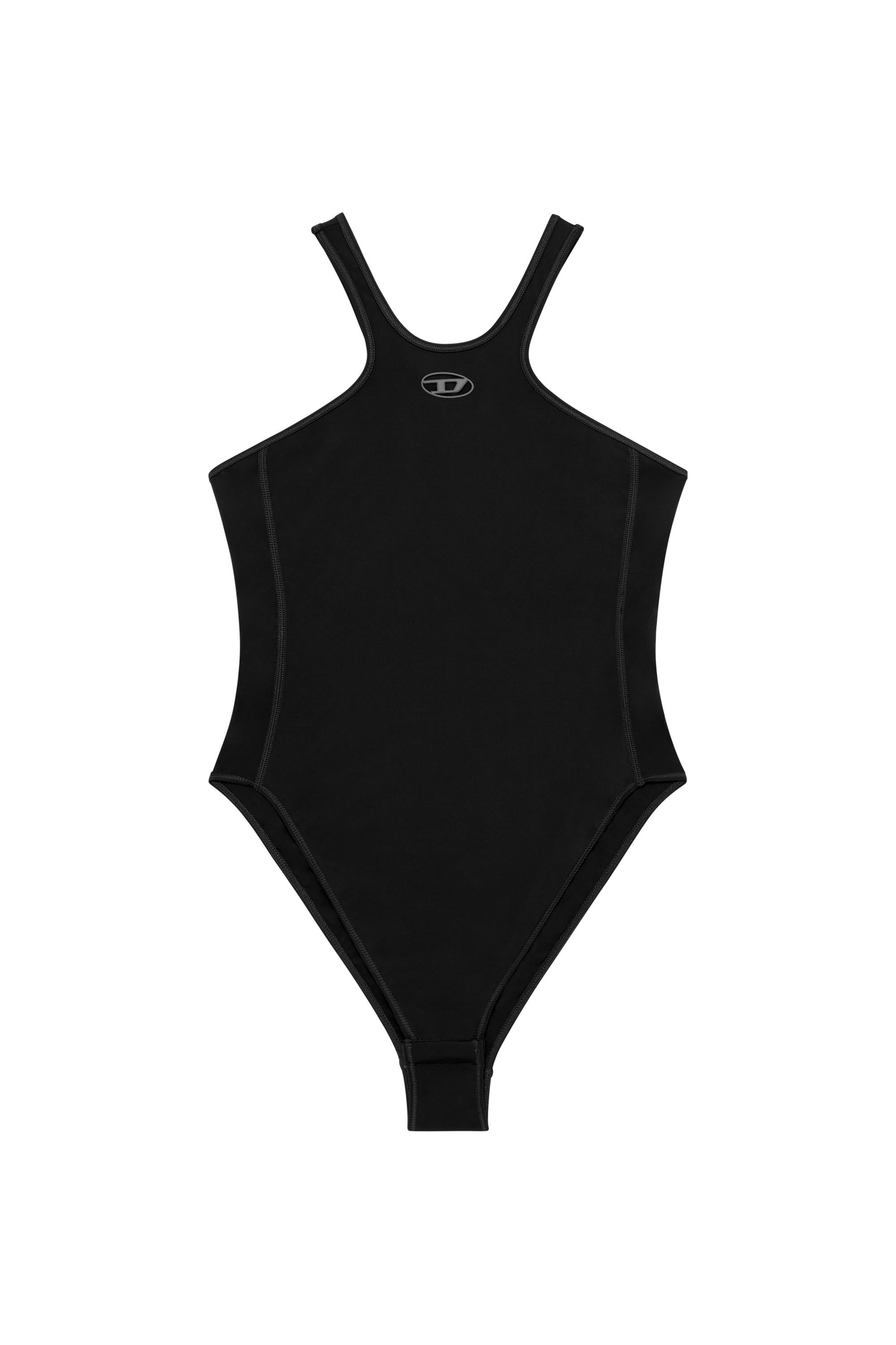 Diesel - CHRISTIE-UTLT, Female's Stretch bodysuit with Oval D detail in ブラック - 2