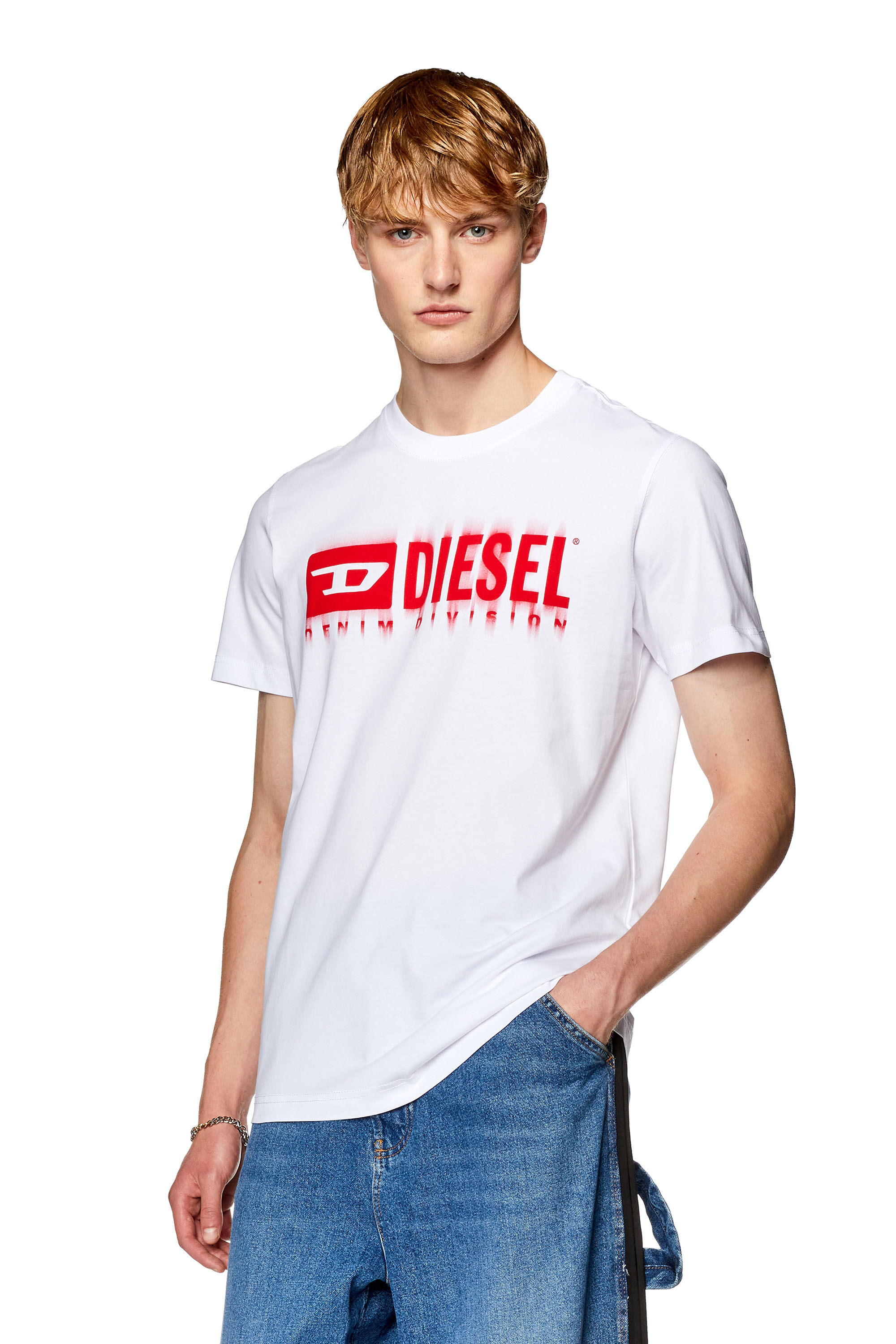 T-DIEGOR-L6 ロゴTシャツ｜ホワイト｜メンズ｜DIESEL