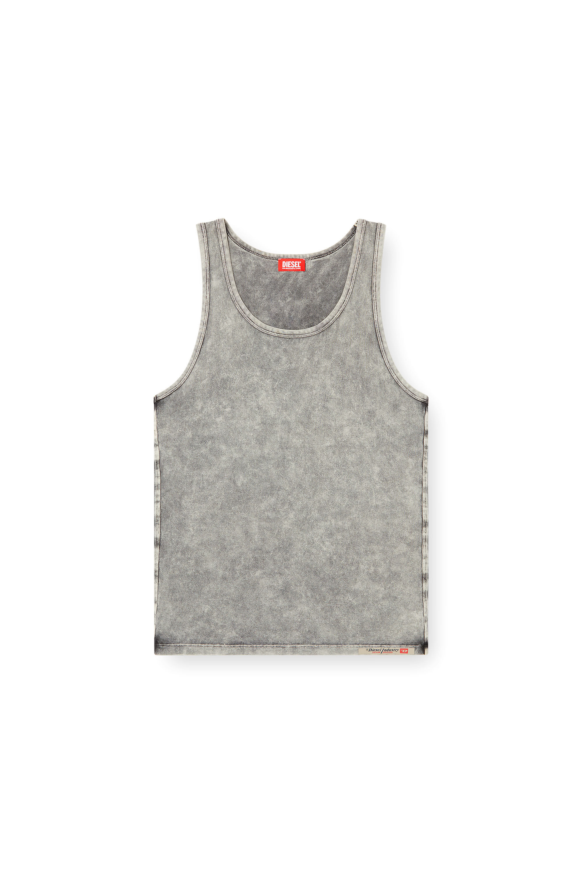 Diesel - WALTY-DNM, Male's Denim-effect tank top in グレー - 2