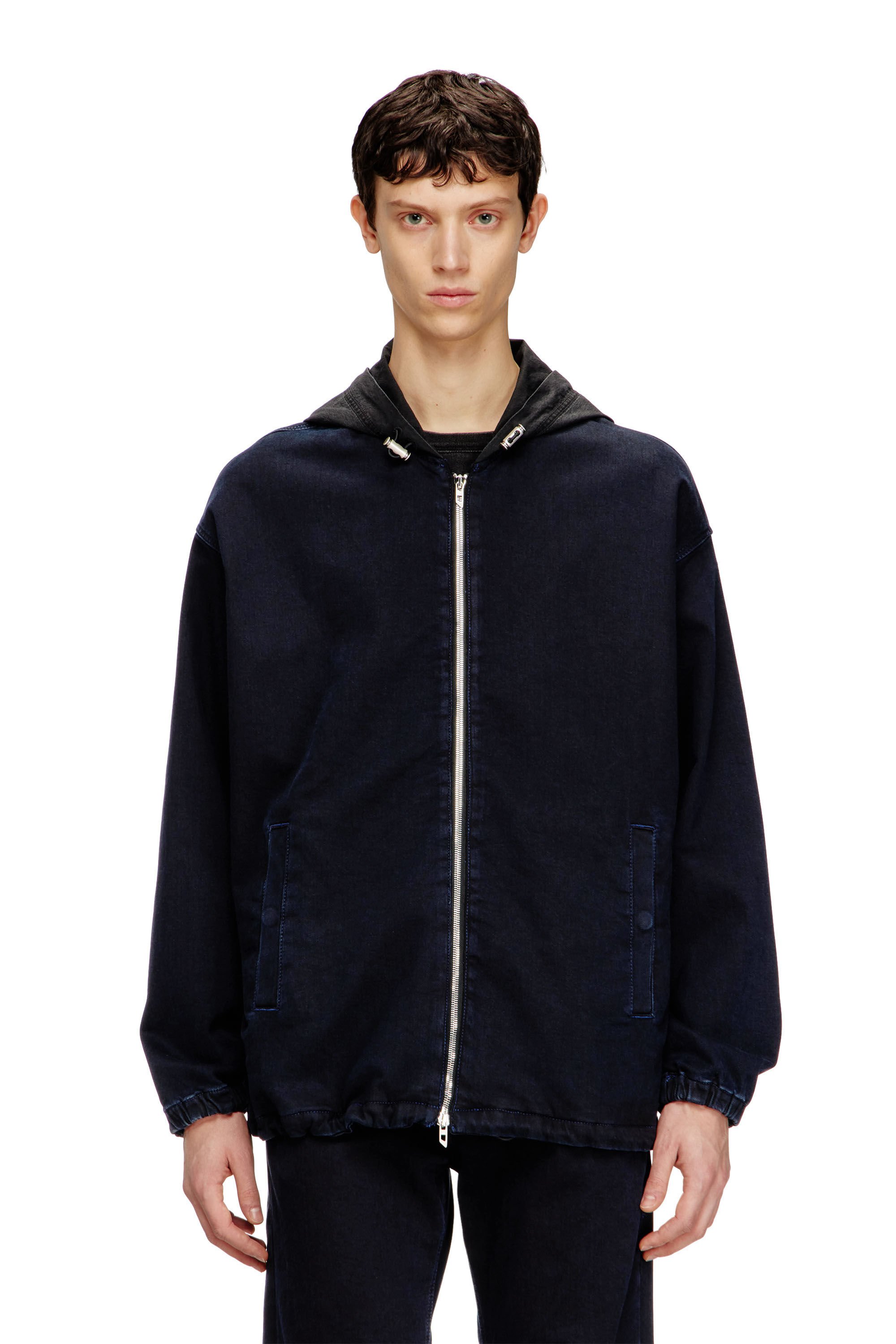 Diesel - D-WYNNY JOGG, Male's ジョグ ジップアップパーカー in ブルー - 3