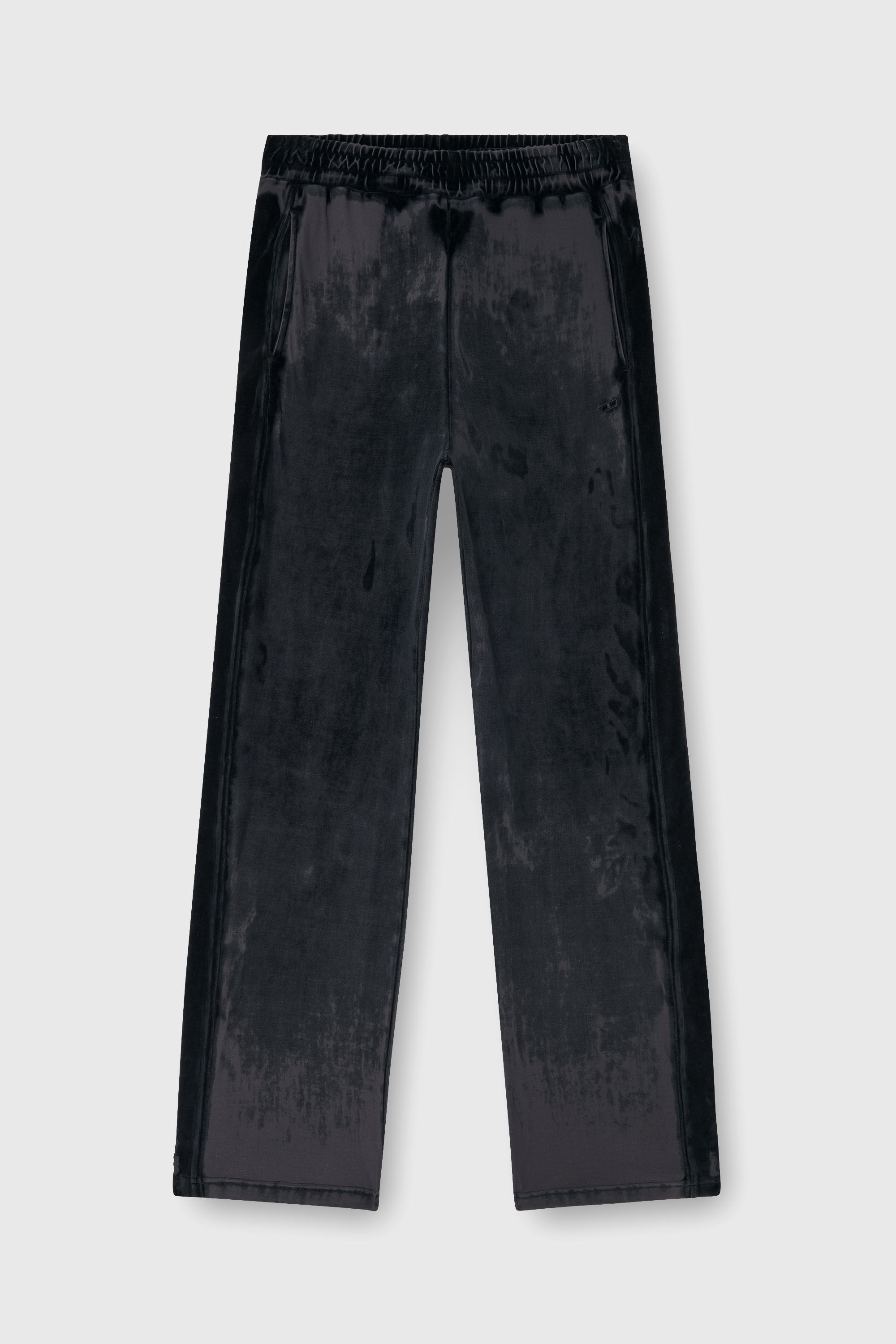 Diesel - P-STRAP, Male's Sweatpants in devor&eacute; chenille in ブラック - 2