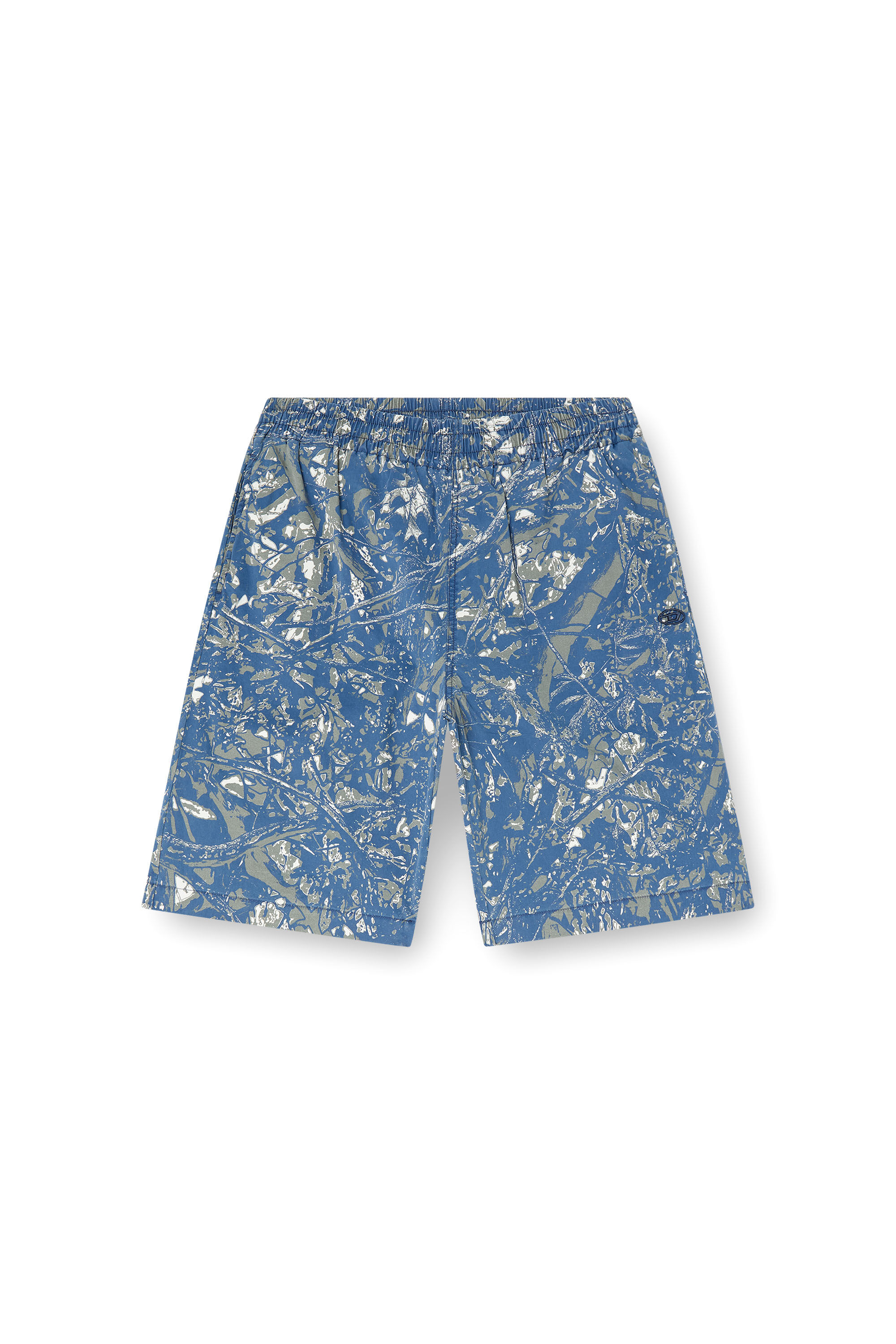 Diesel - P-OPWIK-C, Male's Knee-length shorts with camo print in ブルー - 2