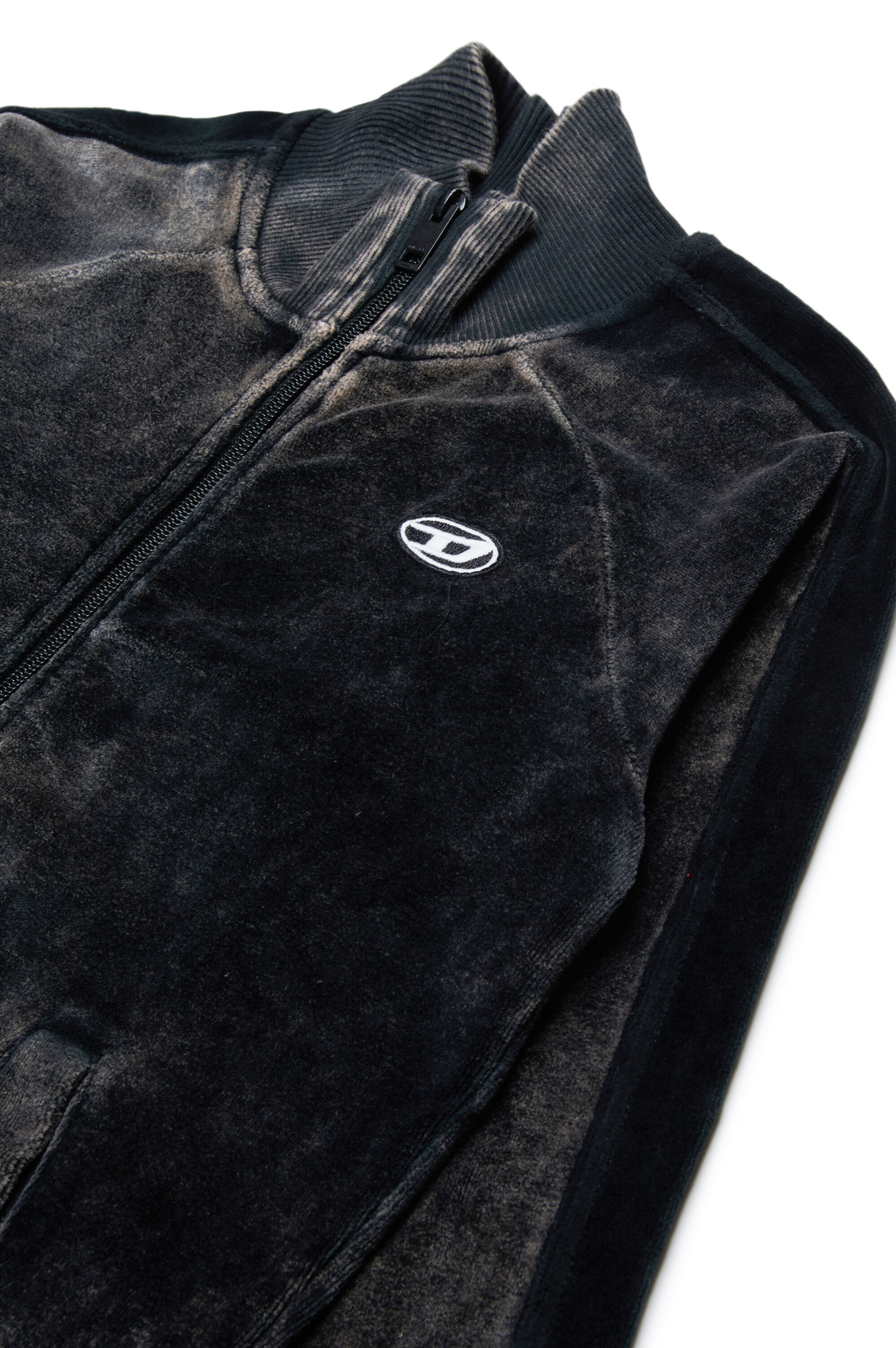 SRABAND Faded zip-up sweatshirt｜ブラック｜ガールズ｜DIESEL 
