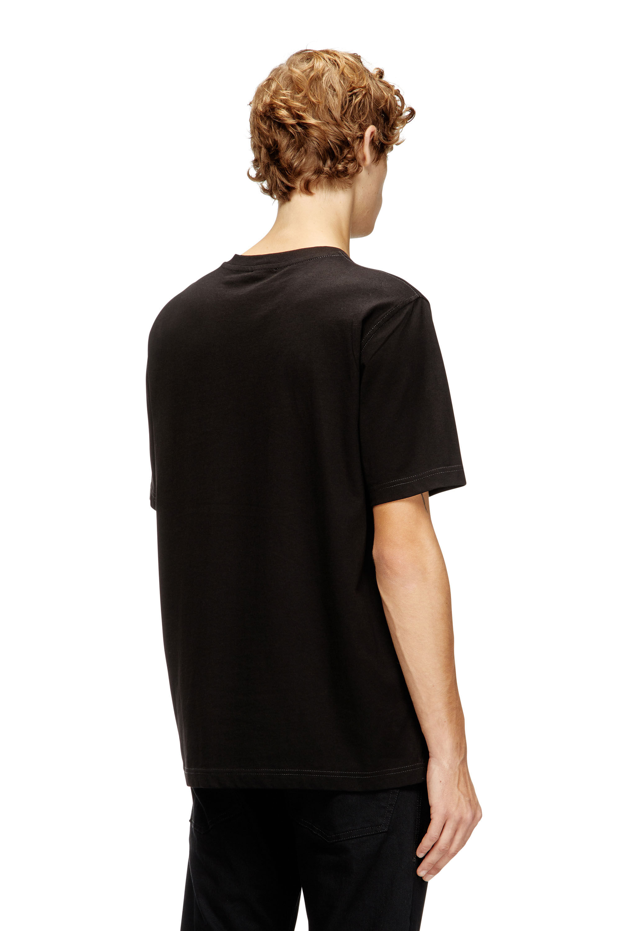 Diesel - T-ADJUST-V2, Male's Tシャツ in ブラック - 4