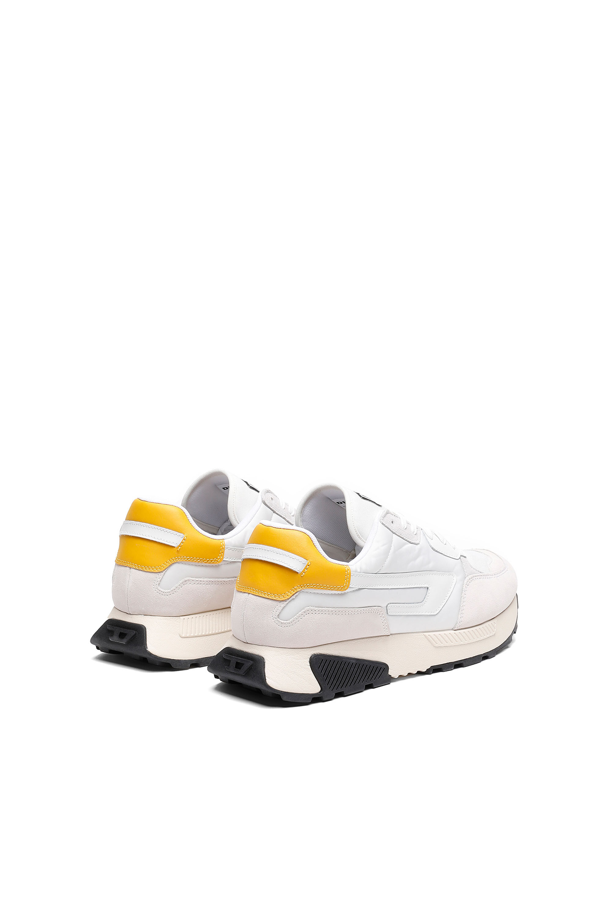 Diesel - S-TYCHE LL, Male's スニーカー レザー ロゴ - S-Tyche LL in ホワイト/イエロー - 3