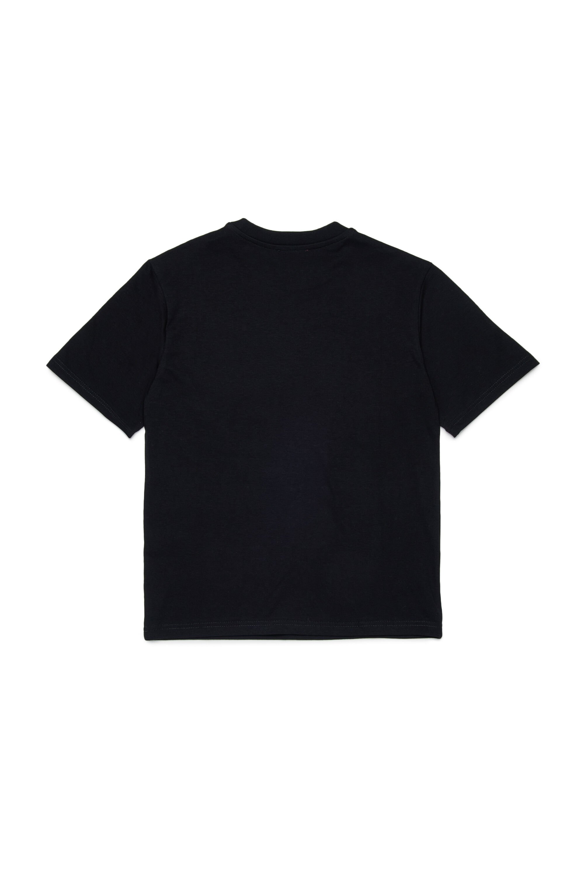 Diesel - MTOMS OVER, Male's Cotton T-shirt with maxi logo print in ブラック - 2