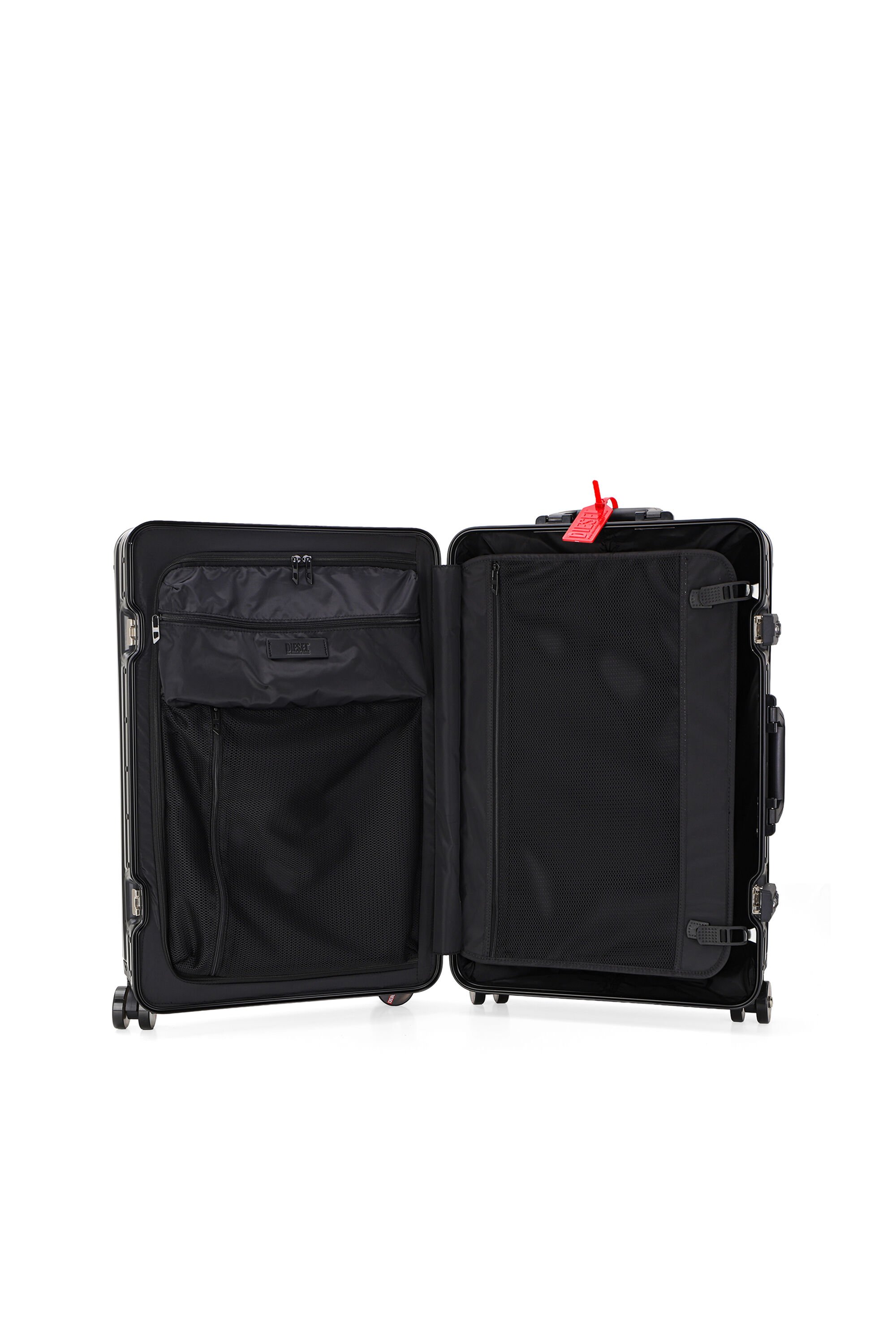 Diesel - DIESEL ALUMINUM TROLLEY- DSL002, Unisex's Aluminum Carry-On Luggage 24" in ブラック - 4