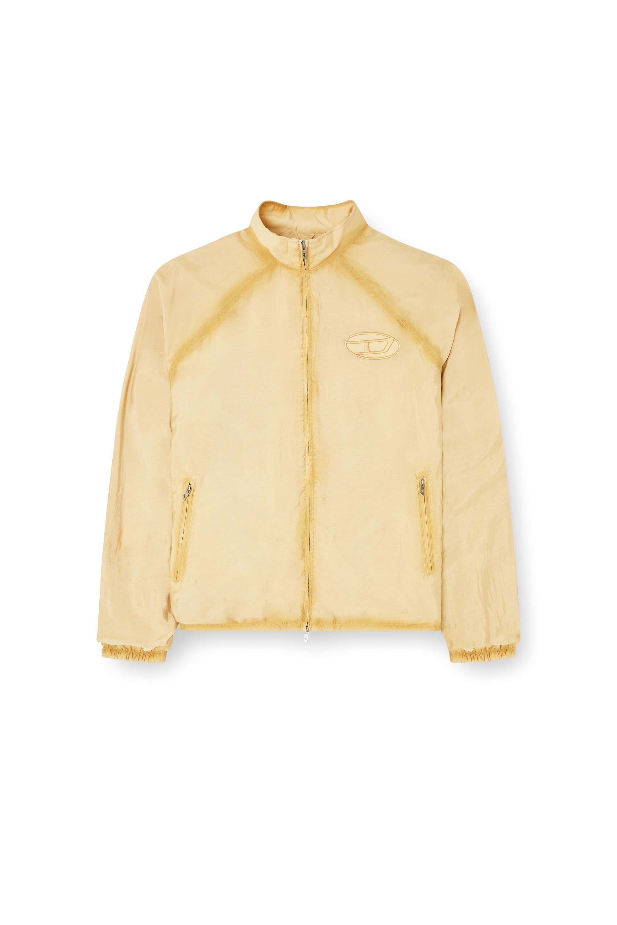 Diesel - J-HENRI-SOUVENIR, Male's Souvenir-style embroidered track jacket in ベージュ - 2