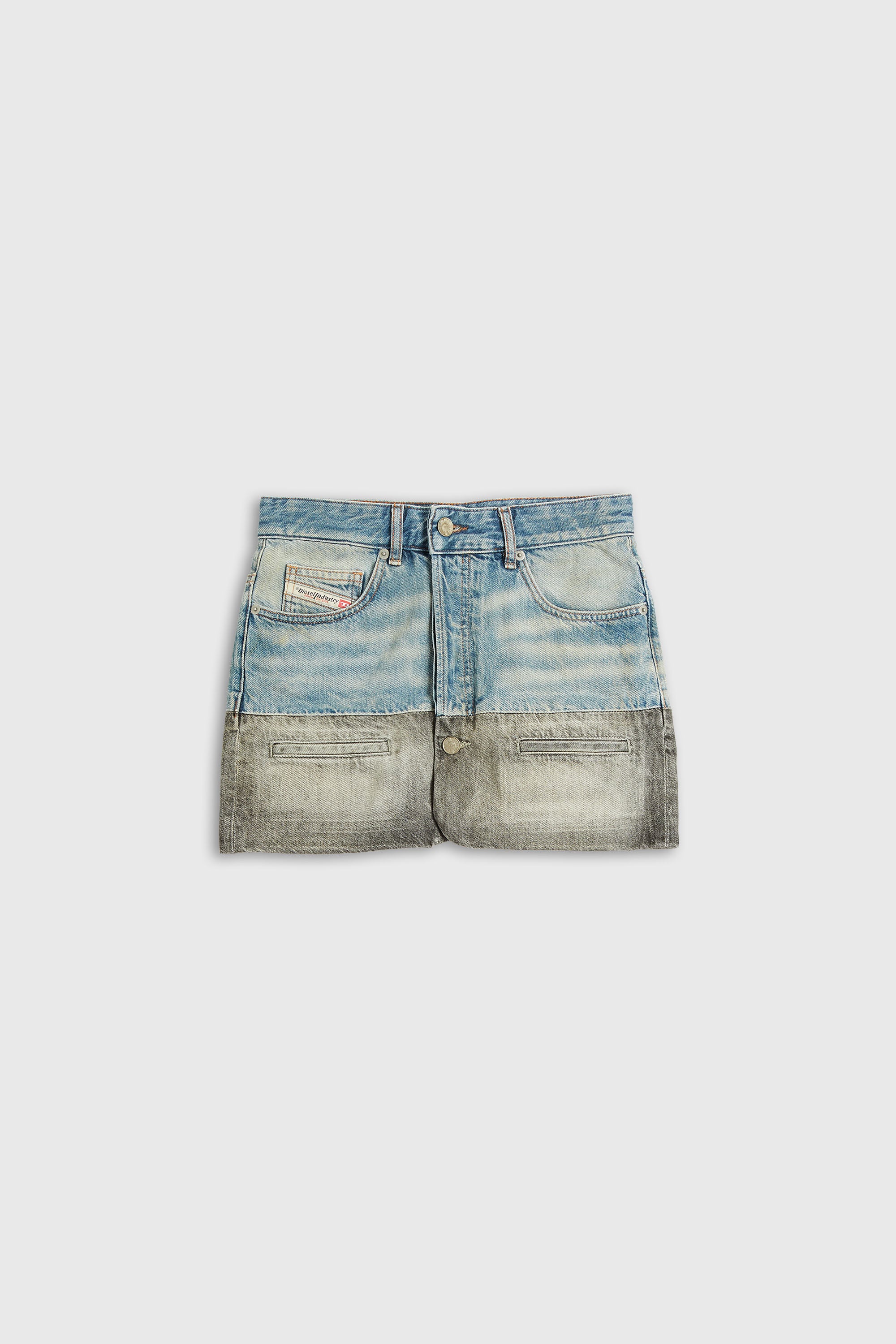 Diesel - DE-RONEE-S1, Female's デニムスカート in ブルー/グレー - 2
