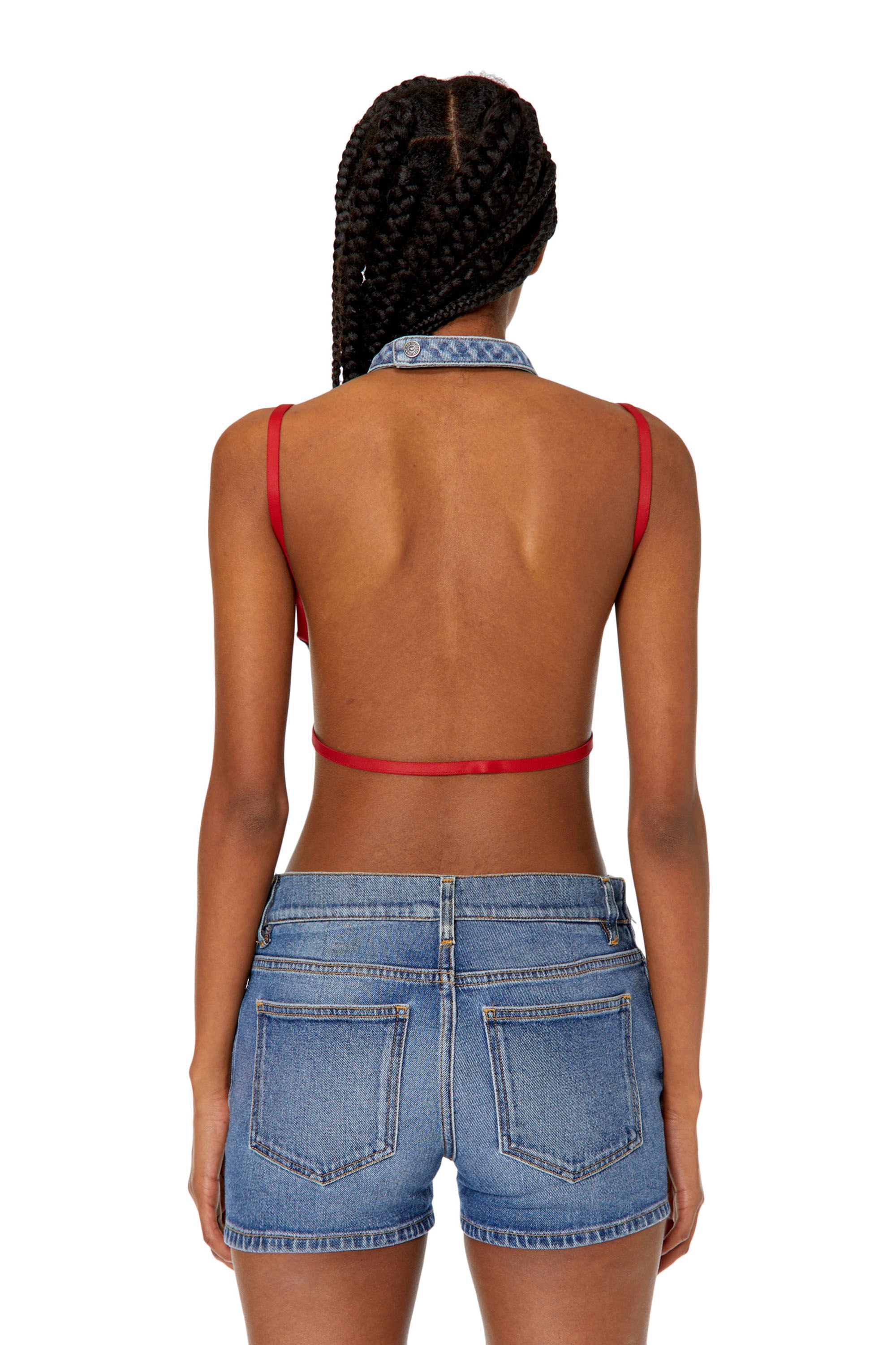 Diesel - DE-THEA-FRINGES, Female's SS23  デニム トップス Dロゴ in ライトブルー - 4