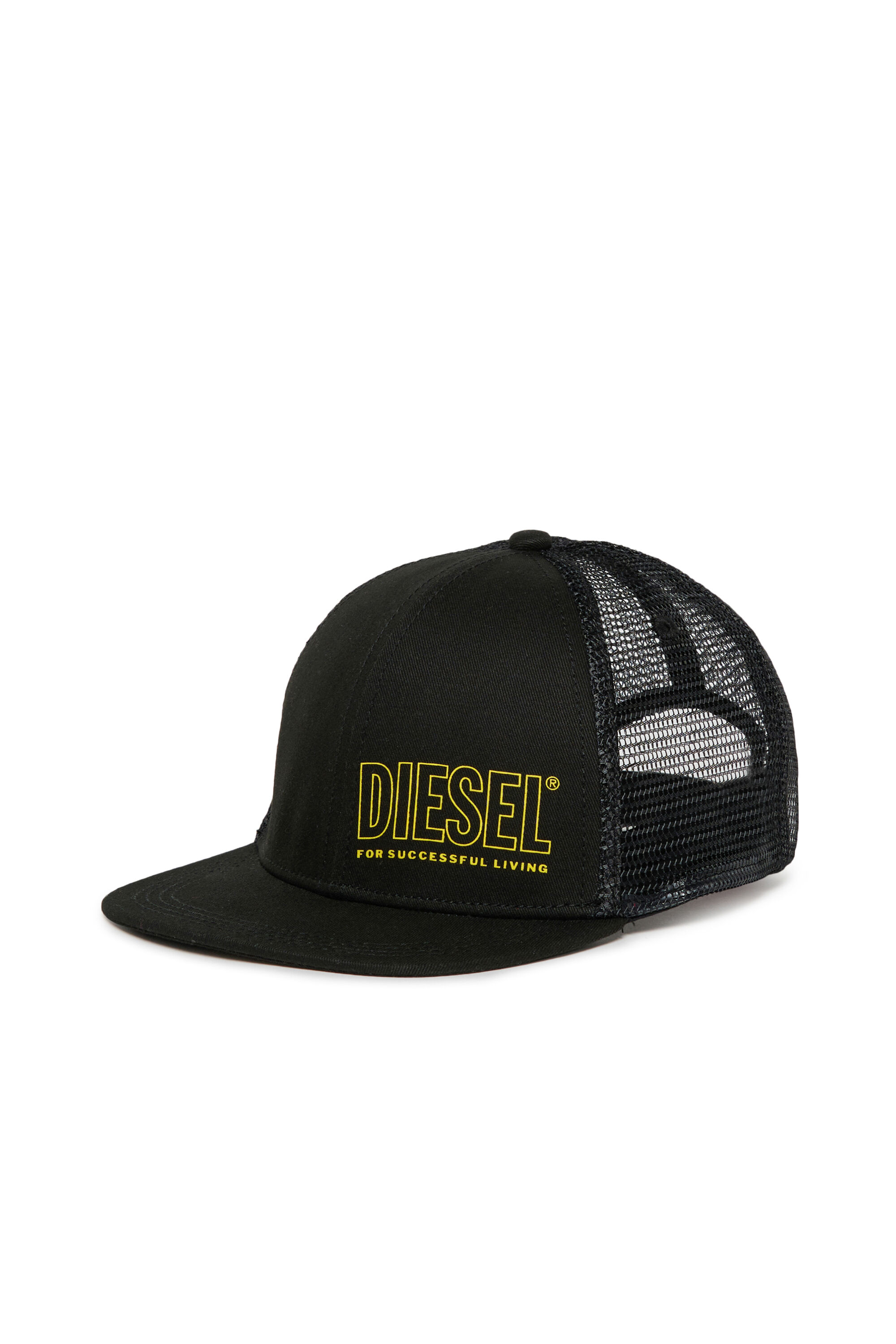 Diesel - FIDDIT, Male's Baseball cap in cotton and mesh in ブラック - 1