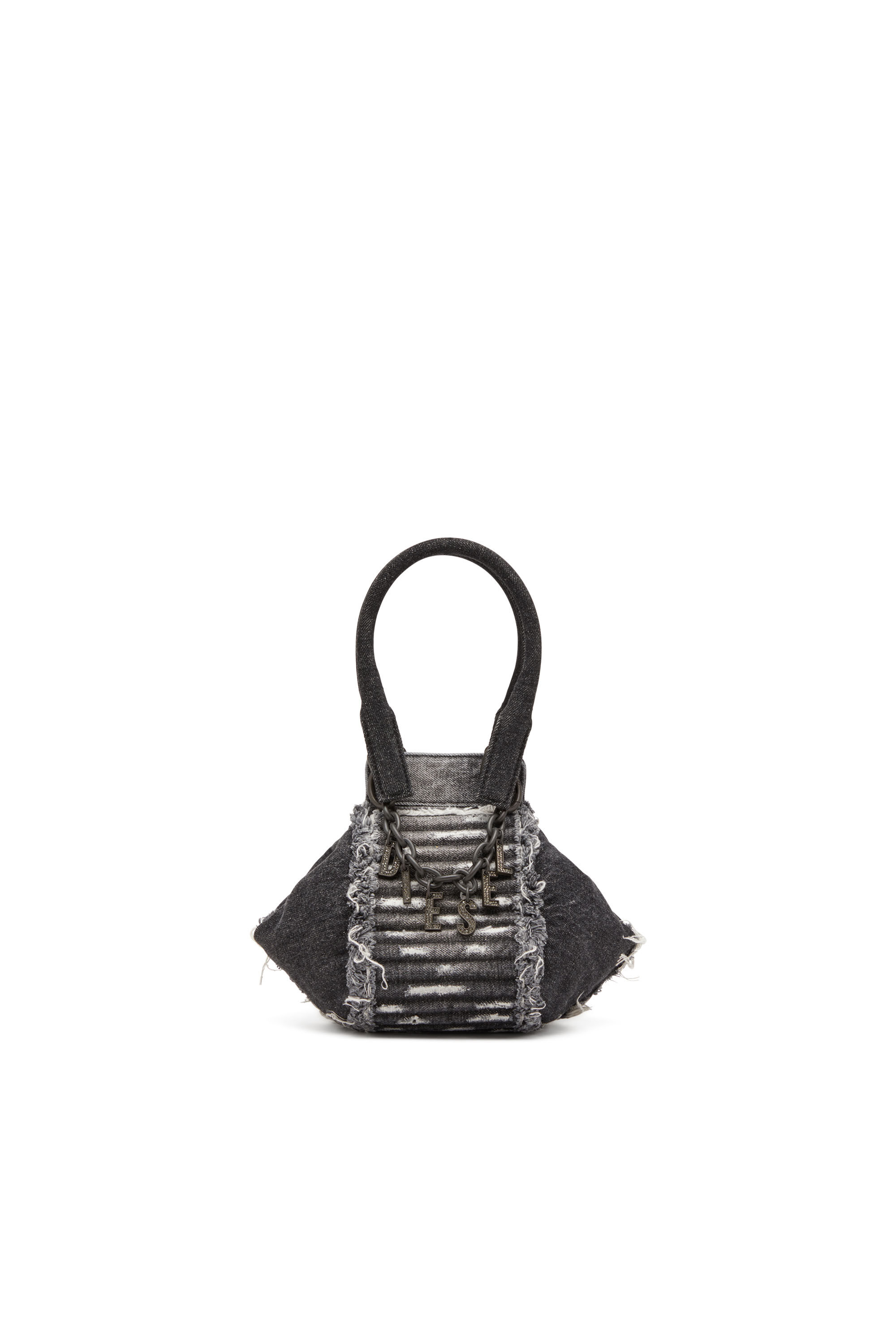 Diesel - D-VINA-XS, Female's D-Vina-Xs-Handbag in distressed denim in ブラック - 2