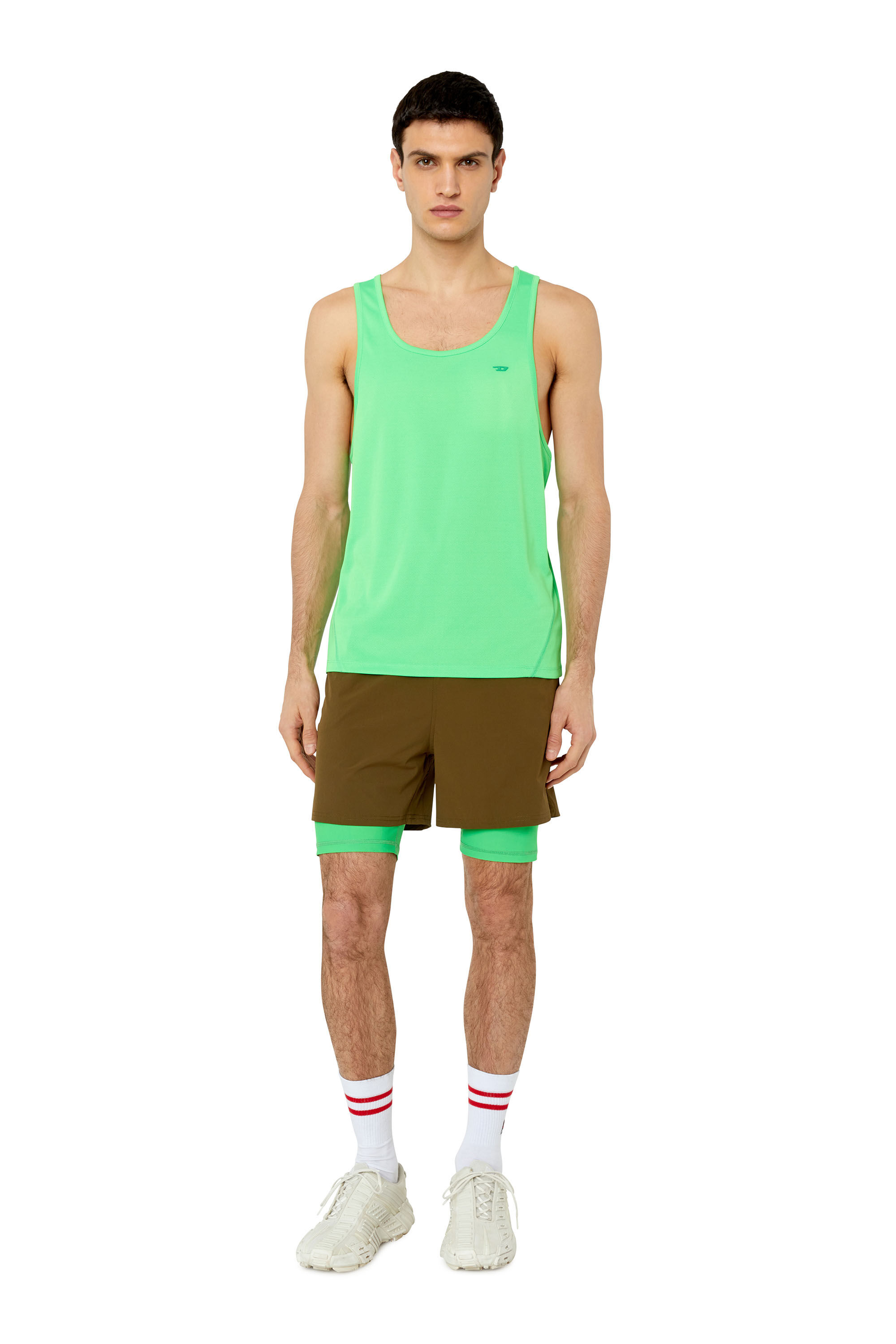 Diesel - AMST-KIERON-WT36, Male's タンクトップ トレーニングウェア DIESEL SPORT in ウォーターグリーン - 1