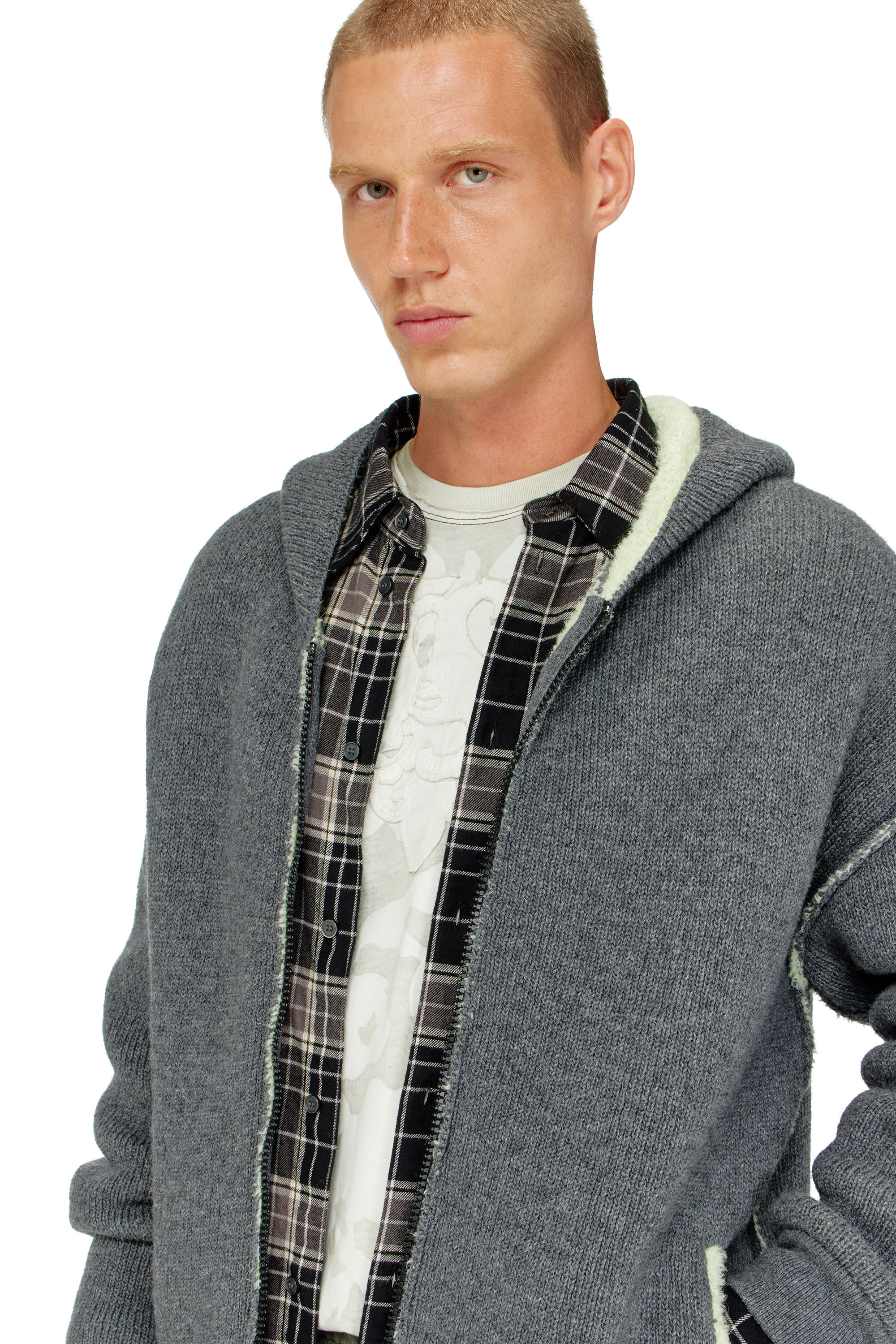 Diesel - K-BOUBBY, Male's ジップアップカーディガン in null - 3