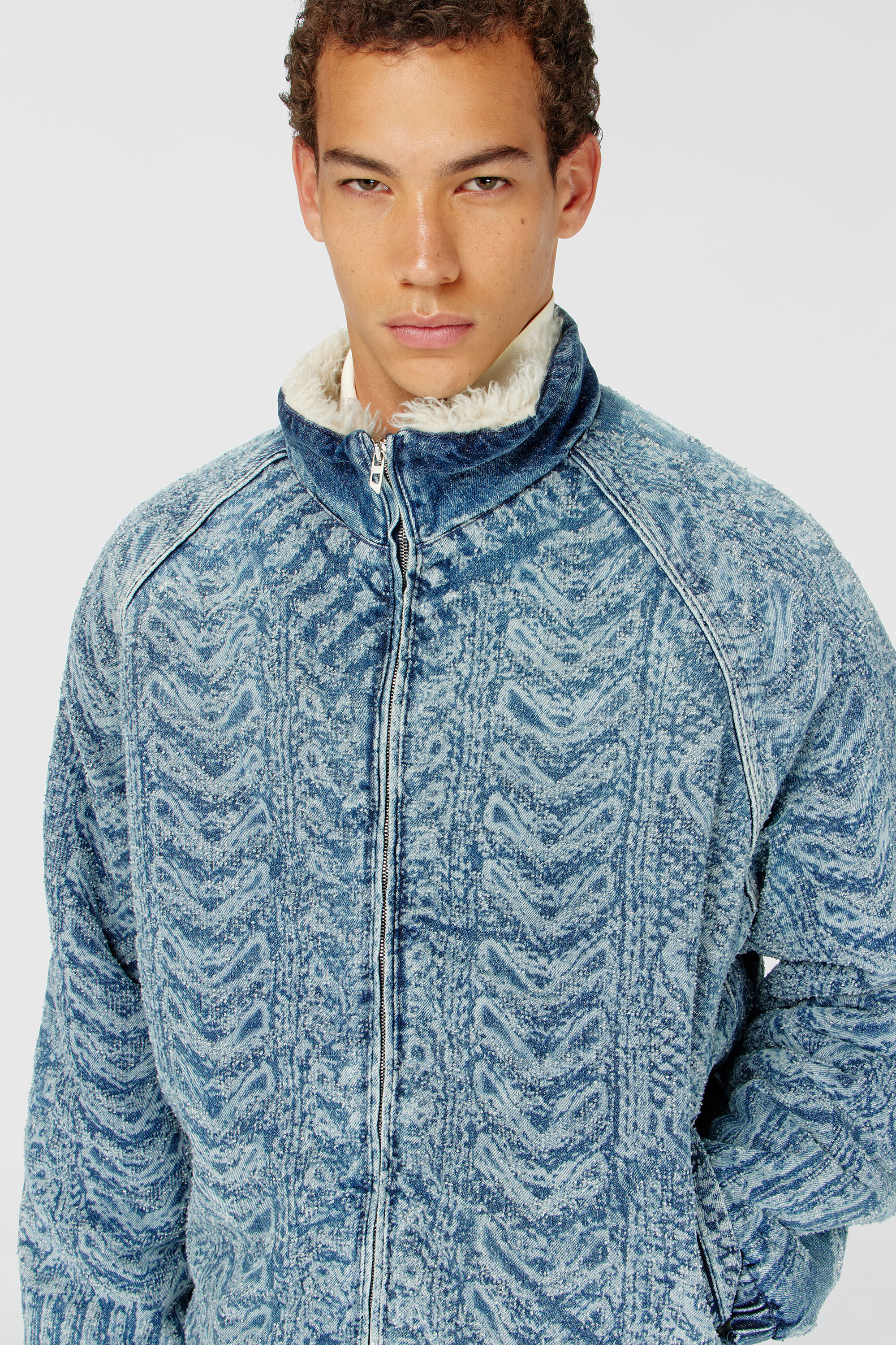 Diesel - D-KRAPS-S, Male's デニムジャケット in ミディアムブルー - 4