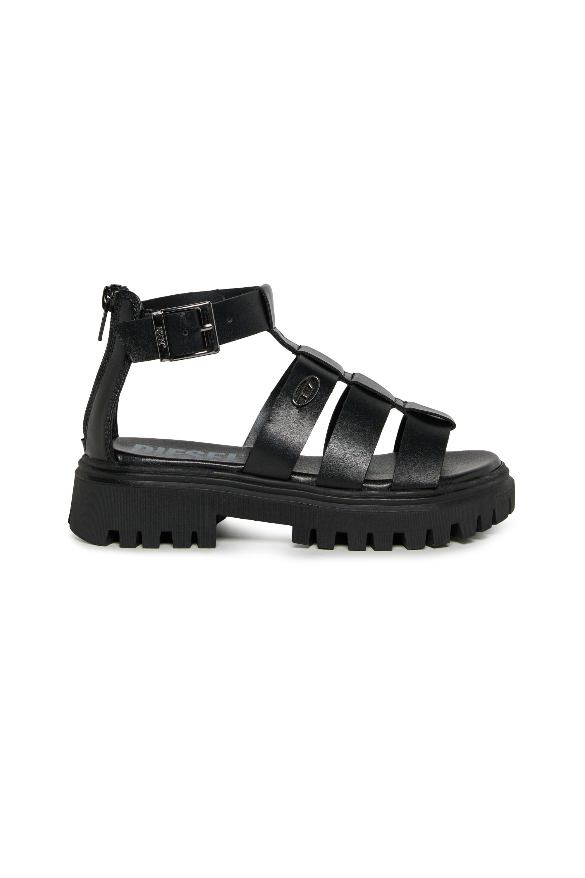 Diesel - D-SANSTRY, Female's D-Sanstry- Chunky sandal with Oval D in ブラック - 1